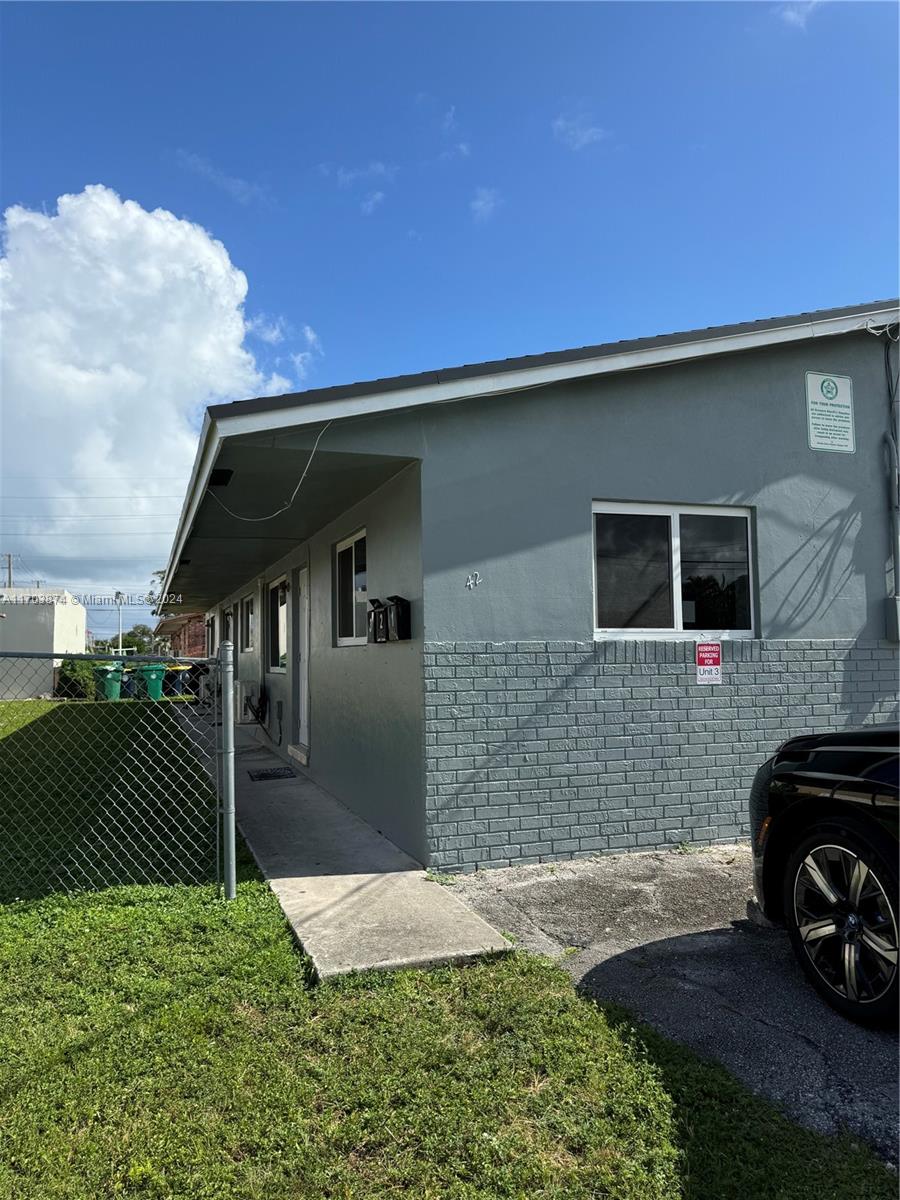 Two bedroom with one bath nice duplex.Dania Beach Impact Doors and Windows, New roof. Section 8 accepted.