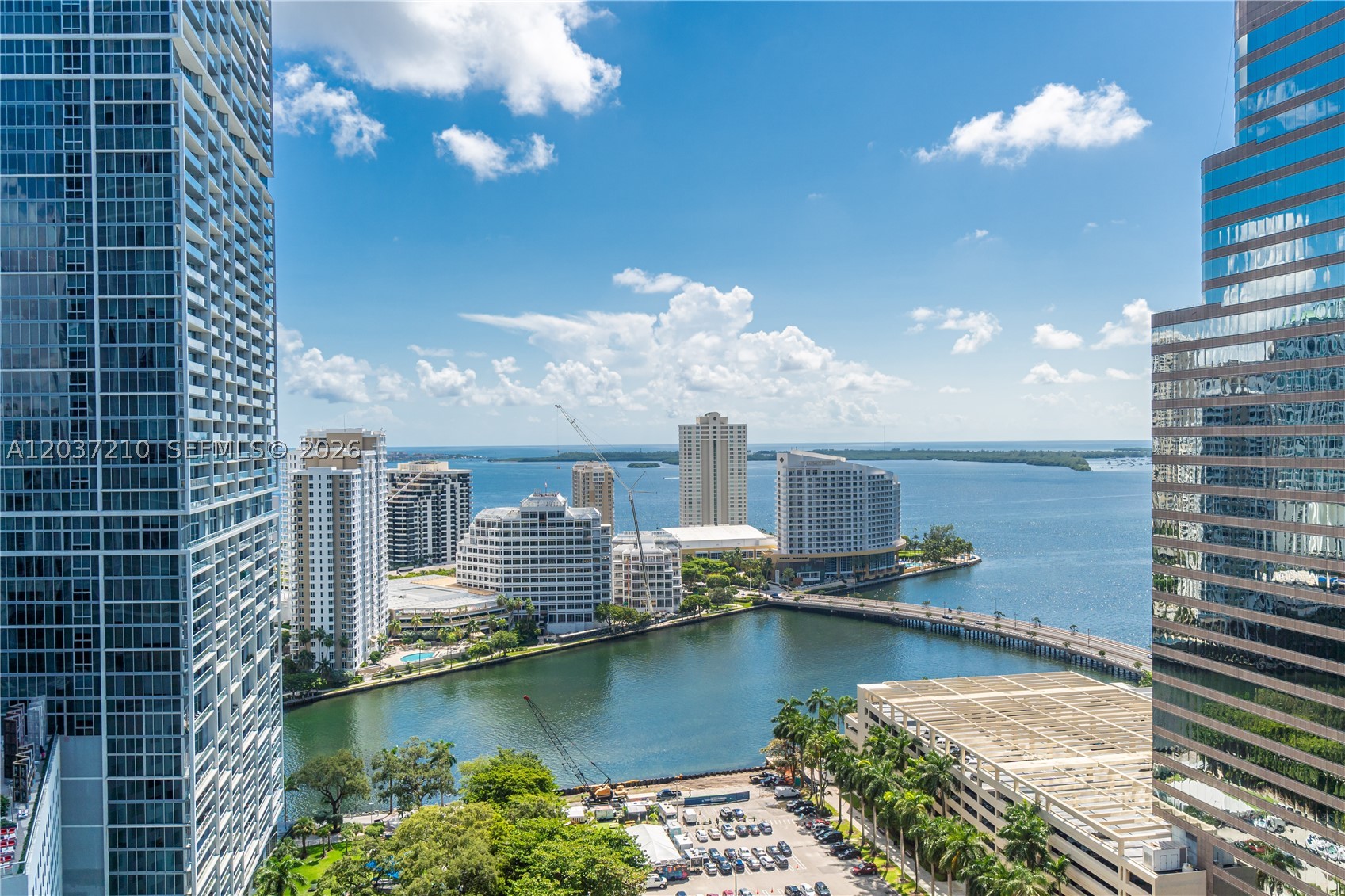 Spacious and impeccably maintained 1 Bed + Den / 1 Bath residence featuring a modern European-style kitchen with top-of-the-line appliances, a one-year-old washer and dryer, and abundant natural light throughout. Enjoy breathtaking views of the Miami River and Brickell Avenue from the 27th floor. The unit includes one assigned parking space and has been freshly painted, with the A/C unit recently serviced and cleaned. Ideally located in the heart of Brickell and Miami's Financial District, this residence is within walking distance of grocery stores, restaurants, retail shops, and entertainment. Just one block from Brickell City Centre and the Metro mover, offering unmatched convenience and connectivity. Residents enjoy an exceptional array of resort-style amenities, including a rooftop pool on the 42nd floor with panoramic city and water views, an infinity pool, state-of-the-art fitness center, spa, sauna, cinema room, club rooms, lounge areas, concierge service, on-site management, and much more.Experience the best of Brickell living in one of Miami's most desirable locations.