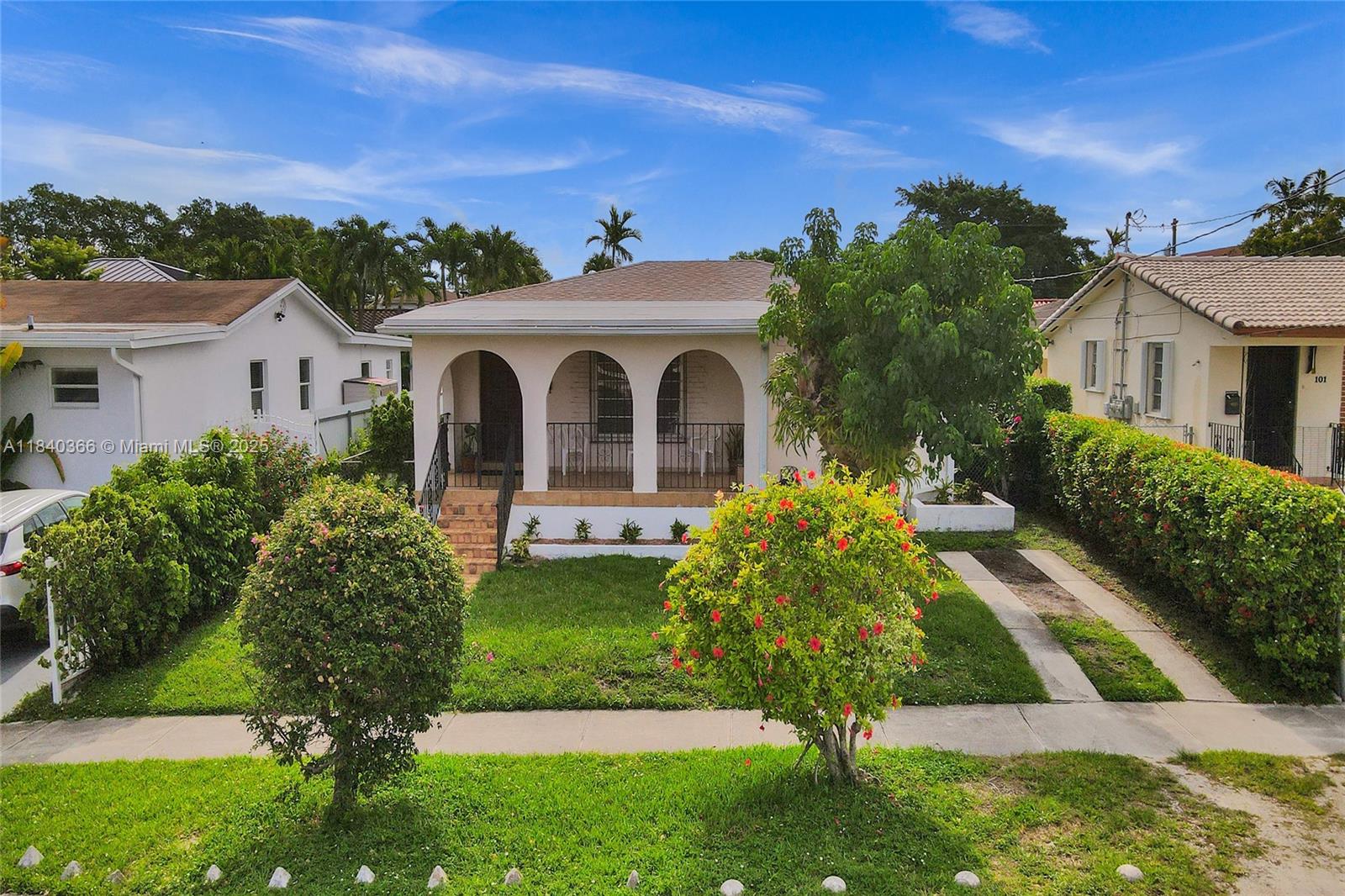 Lovingly cared for home in the heart of Miami!  This 1350 sq ft two bedroom, one bathroom home is in excellent condition and features a living room, dining room, den and separate laundry room.  The roof is only about a year old.  Sitting on a 5000 sq ft lot on a quiet street, you are close to the airport, the upcoming soccer stadium, Coral Gables, Downtown Miami, Brickell and Wynwood.
