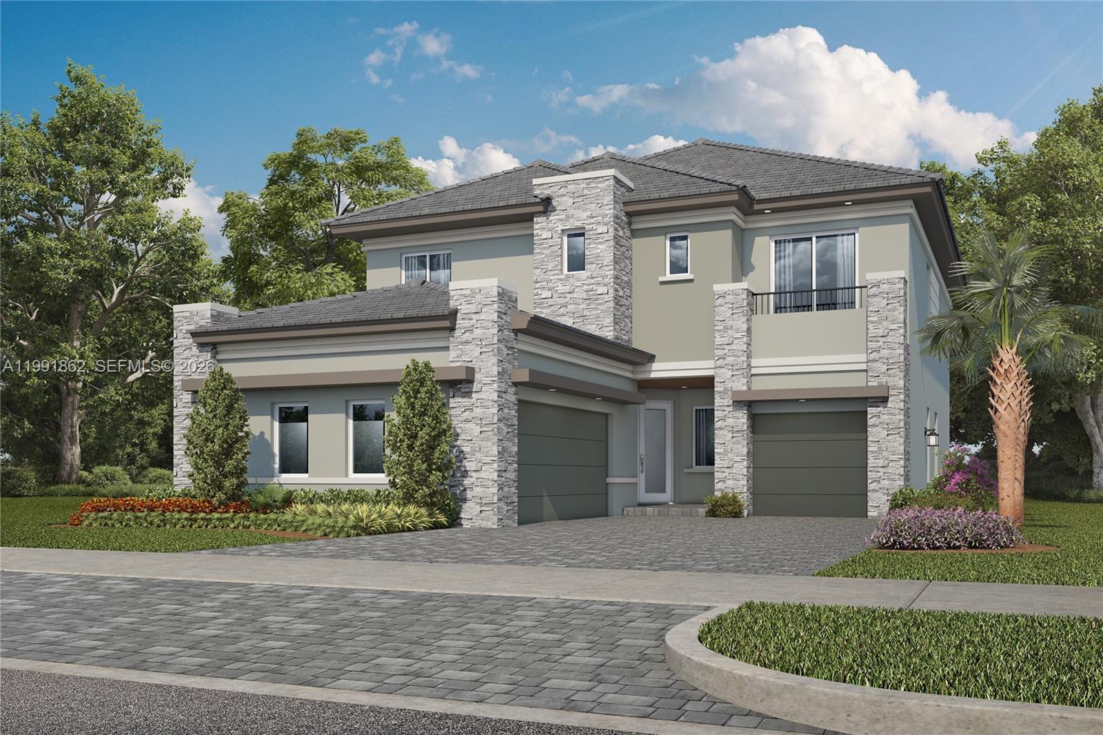 This spacious new single-family home with dual garages combines everyday comfort with thoughtful style. At its center is a wide open-concept living area that opens to a covered lanai, perfect for indoor-outdoor living. A formal dining room on the first floor and a versatile upstairs additional room offer space to gather or unwind. Three of the five bedrooms include private bathrooms, including a luxurious owner’s suite with split vanities and a spa-style soaking tub.

Prices, dimensions and features may vary and are subject to change. Photos are for illustrative purposes only.

Call for an appointment!