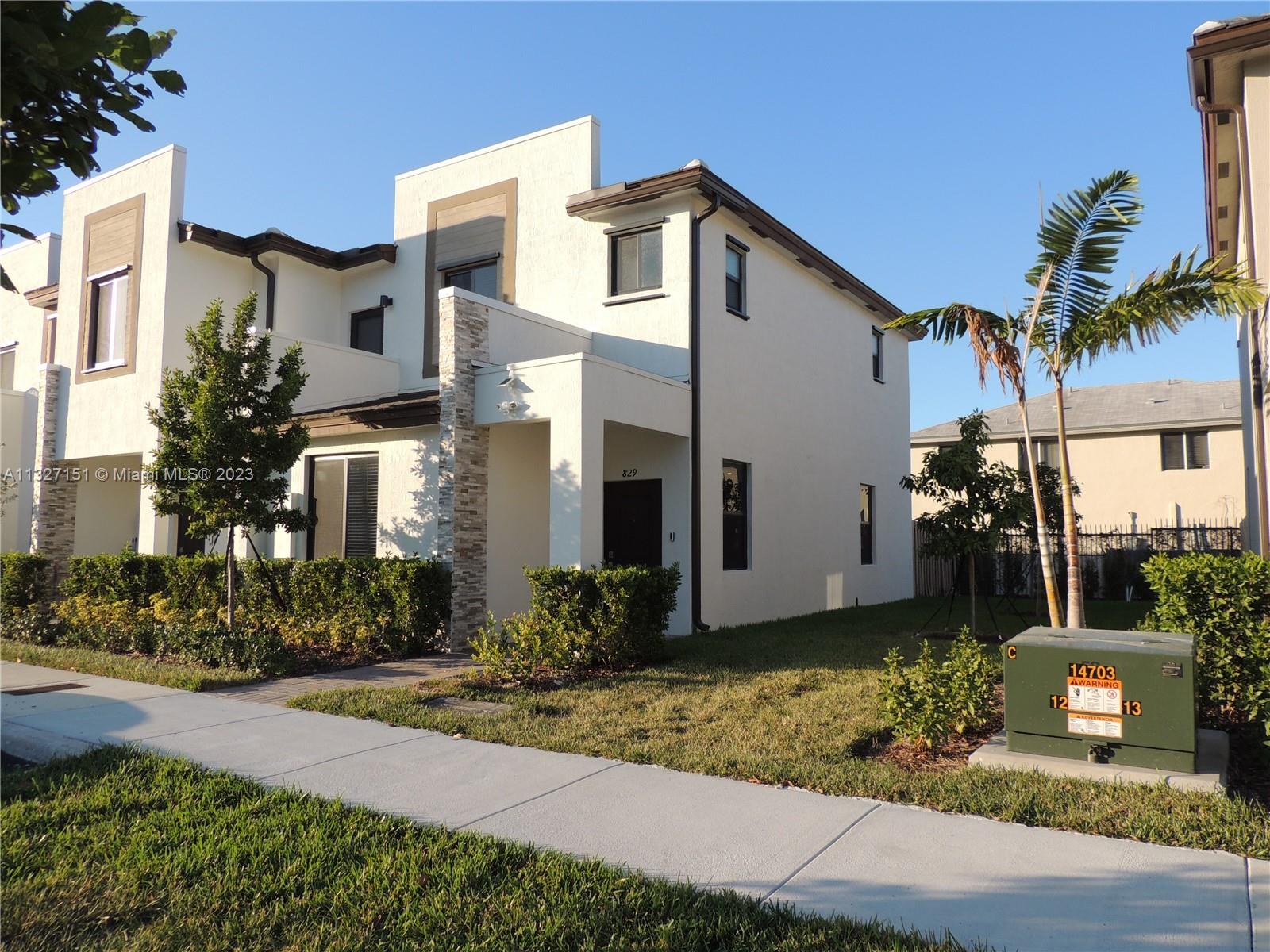 Corner 3/3 Townhouse at new Via Ventura. One bedroom with full bathroom on ground floor. Two bedrooms with full bathrooms on 2nd floor. Open paved patio. Amenities include pool, gym, clubhouse, kids play zone. Close to Turnpike & I-95 highways, close to shops, banks, supermarkets, and few minutes to Aventura Mall. Only annual lease, no AirBNB permitted. Only 2 cars permitted by association.