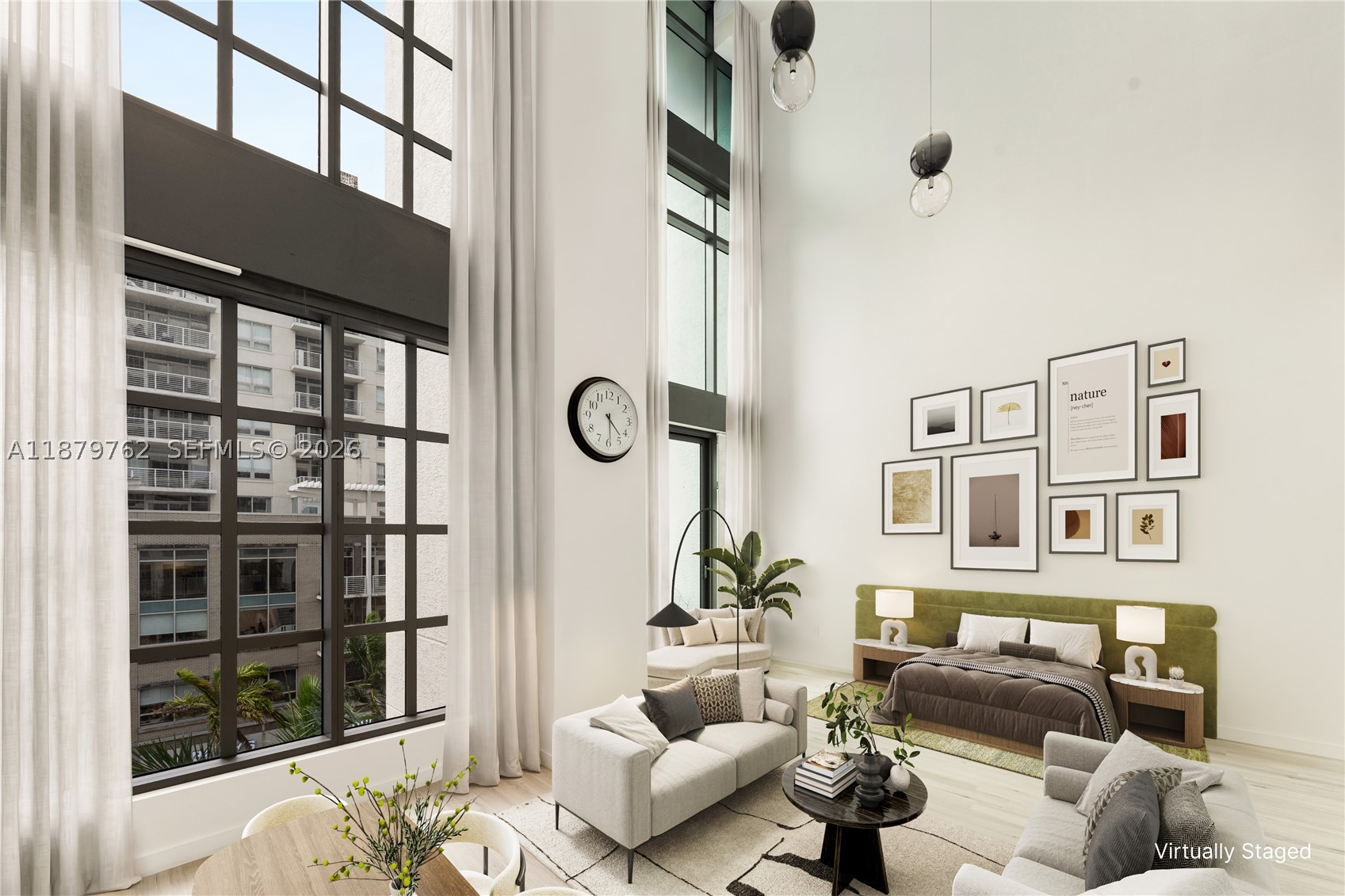 NOTE: TENANT OCCUPIED TIL 1.7.27. Experience soaring 25’ ceilings in this 1,668 SF luxury loft in Midtown Miami. Configured as two bedrooms + three bathrooms, it features an open layout anchored by a modern kitchen with oversized island. Perfectly positioned between Edgewater, the Design District, and Wynwood, Midtown is the locals’ choice for central living with Whole Foods, Trader Joe’s, Starbucks, Target, gyms, and fitness studios nearby. This residence offers space to entertain or relax, with resort-style amenities including pool, new gym, steam room, sauna, 24/7 front desk, secure elevators, and more. 4Midtown provides a lifestyle where comfort and convenience meet. Pet-friendly building with flexible layout options and natural light make this an outstanding opportunity in one of Miami’s most dynamic neighborhoods.