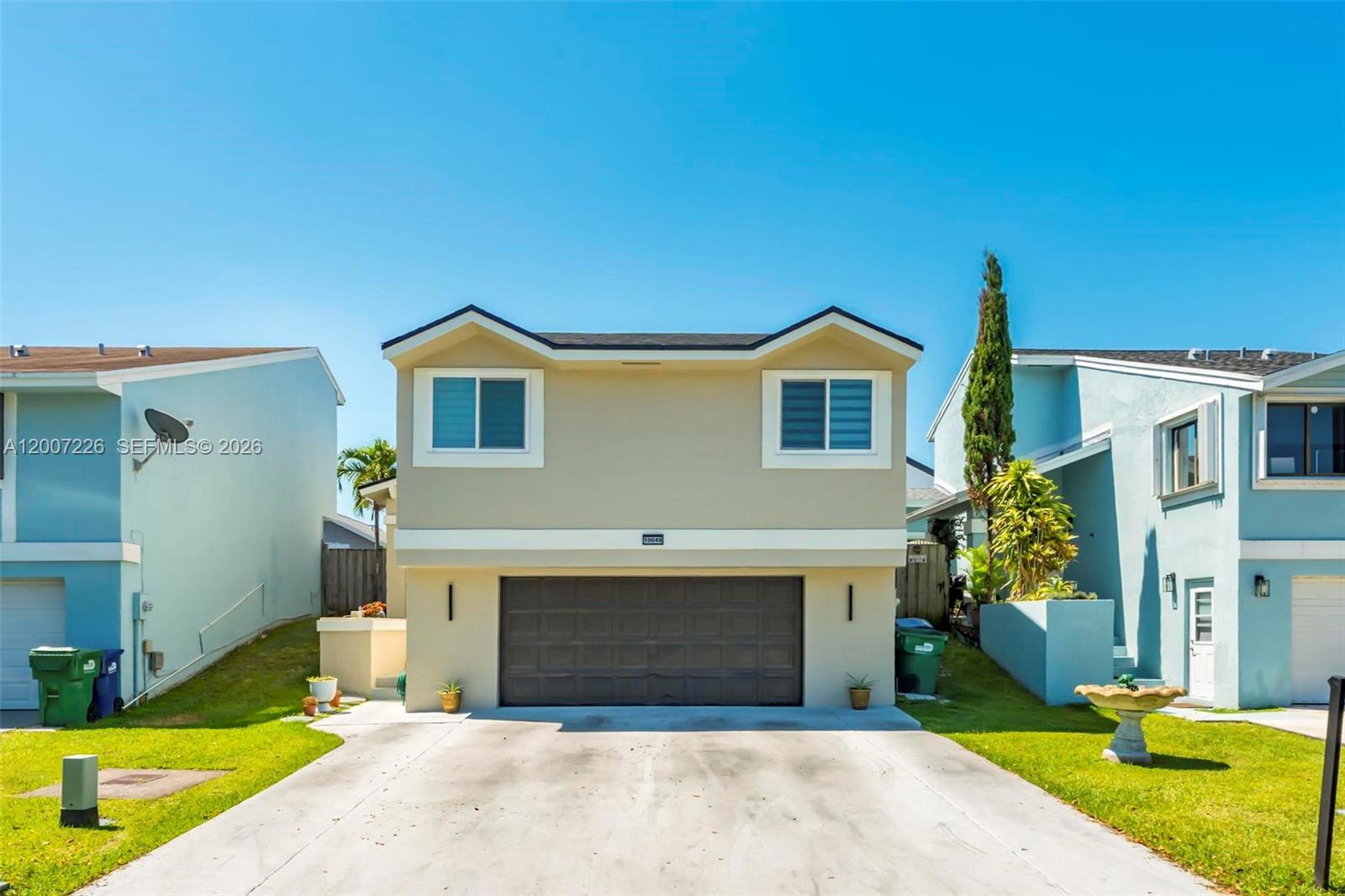 Welcome to this fabulous updated modern home in peaceful Lakes by the Bay community, featuring new roof and high ceilings that fill the space with natural light. This home offers 3 bedrooms, 2 bathrooms, and an open concept kitchen with quartz countertops and stainless steel appliances, perfect for everyday living and entertaining
The garage has been converted into a private in-law suite with its own bathroom providing an extra income opportunity also ideal for guests or a home office. One bedroom is conveniently located on the first floor.
Enjoy relaxing in your private jacuzzi after a long day. Located in a community with a pool, tennis courts, and scenic lakes, this home is just minutes from Black Point Marina, parks, shopping, and the Turnpike for easy access across South Florida. Freshly painted and move-in ready.