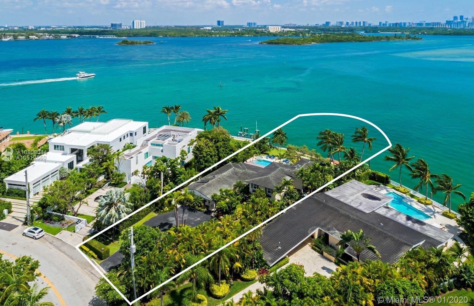 This lot is the best and biggest lot on the market in Bay Harbor! The extraordinary estate sits on a 20,691 square-foot pie-shaped lot. It has the most expansive open bay views in Bay Harbor. It boasts it’s 120 linear feet of breathtaking waterfrontage that overlooks Biscayne Bay and the Sunny Isles skyline. Enjoy exclusive views with this home’s floor to ceiling windows which offer beautiful natural light all day because of its northern exposure. Renovate this home to perfection or build your dream home in Bay Harbor, walking distance to shops and beaches.