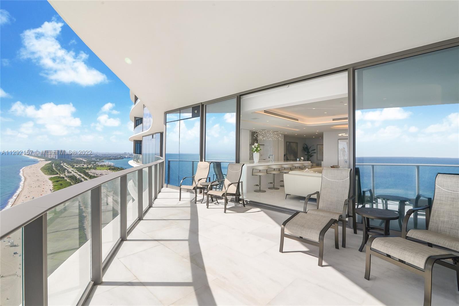 Turnkey stunning 3 beds, 3.5 baths residence in the luxury new development Ritz-Carlton Sunny Isles Beach. This beautiful home in the sky has been finished to perfection. Residence features flow-through layout with breathtaking Ocean, Intracoastal and City views, marble floors, beautiful wallpaper throughout, smart home automation, surround sound system, electric blinds, laser TV projector in the master, custom closets, Snaidero kitchen, Gaggenau appliances, Toto toilets, private elevator, high-end furniture. Resort style amenities include 33rd floor Sky Club, Wellness Spa, Fitness Center, guest suites, sunrise and sunset pools, restaurant, bar, concierge, private dining, kids room, conference room, valet and more.