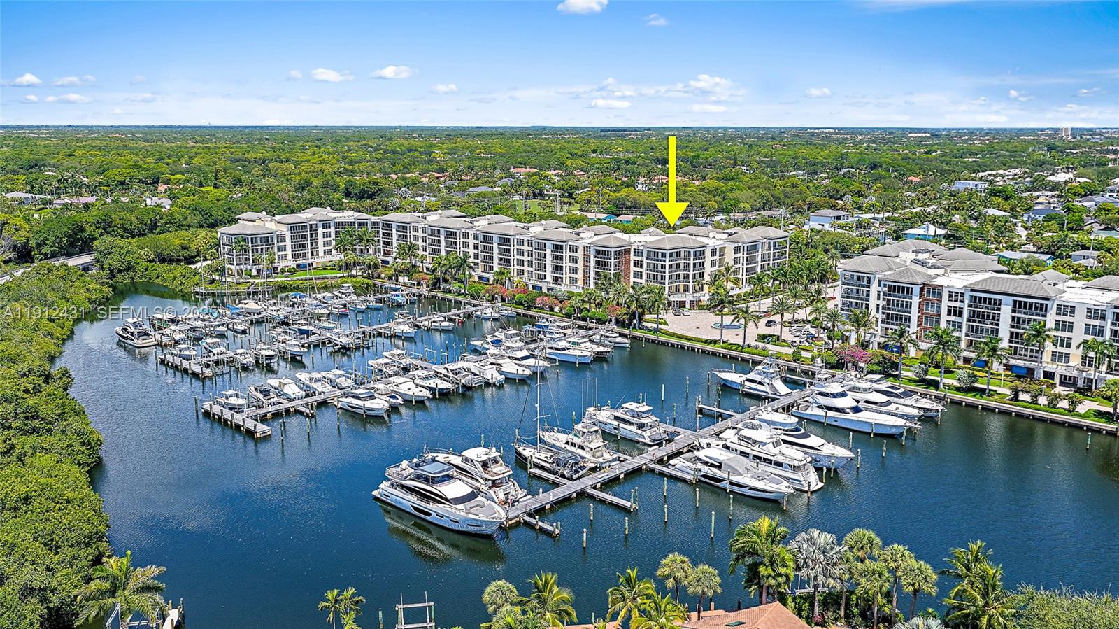 Move in for season. Discover refined coastal living in this remarkable penthouse offering sweeping marina/intracoastal views. Step from your private elevator into a light-filled open spacious floorplan with dramatic ceilings, expansive glass walls & a wraparound balcony designed for enjoying sunrise & sunset views. Enjoy living in this 4 bedroom en-suite corner unit with smart-home integration, motorized shades, Thermador appliances, primary suite with his/hers bath, large air conditioned storage & 3 garage spaces. This boutique enclave is known for its exceptional concierge services, 24/7 security, fitness centers, 2 pools & spa, sauna, putting green, with boat slip availability at Loggerhead Marina. All moments from Juno's stunning turquoise shoreline, Palm Beach & Jupiter Island.