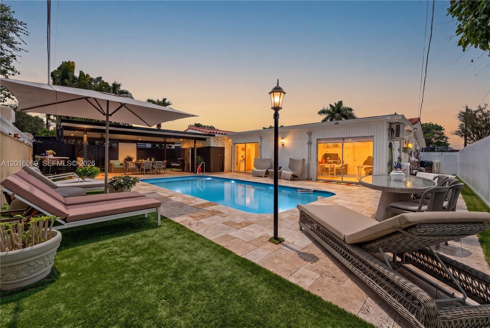 A real gem 3-bedroom, 2-bath home in the heart of Sunrise featuring a spectacular outdoor oasis with a resort-style pool and a breathtaking pergola perfect for entertaining or relaxing year-round. Inside, you’ll find modern in-ceiling lighting throughout, remodeled bathrooms with elegant finishes, a spacious family room, and dining area ideal for gatherings. A beautifully updated kitchen with modern appliances, sleek cabinetry, and plenty of space for cooking and hosting. Conveniently located near shopping, dining, parks, and major highways, this home combines style, comfort, and location in one exceptional package.