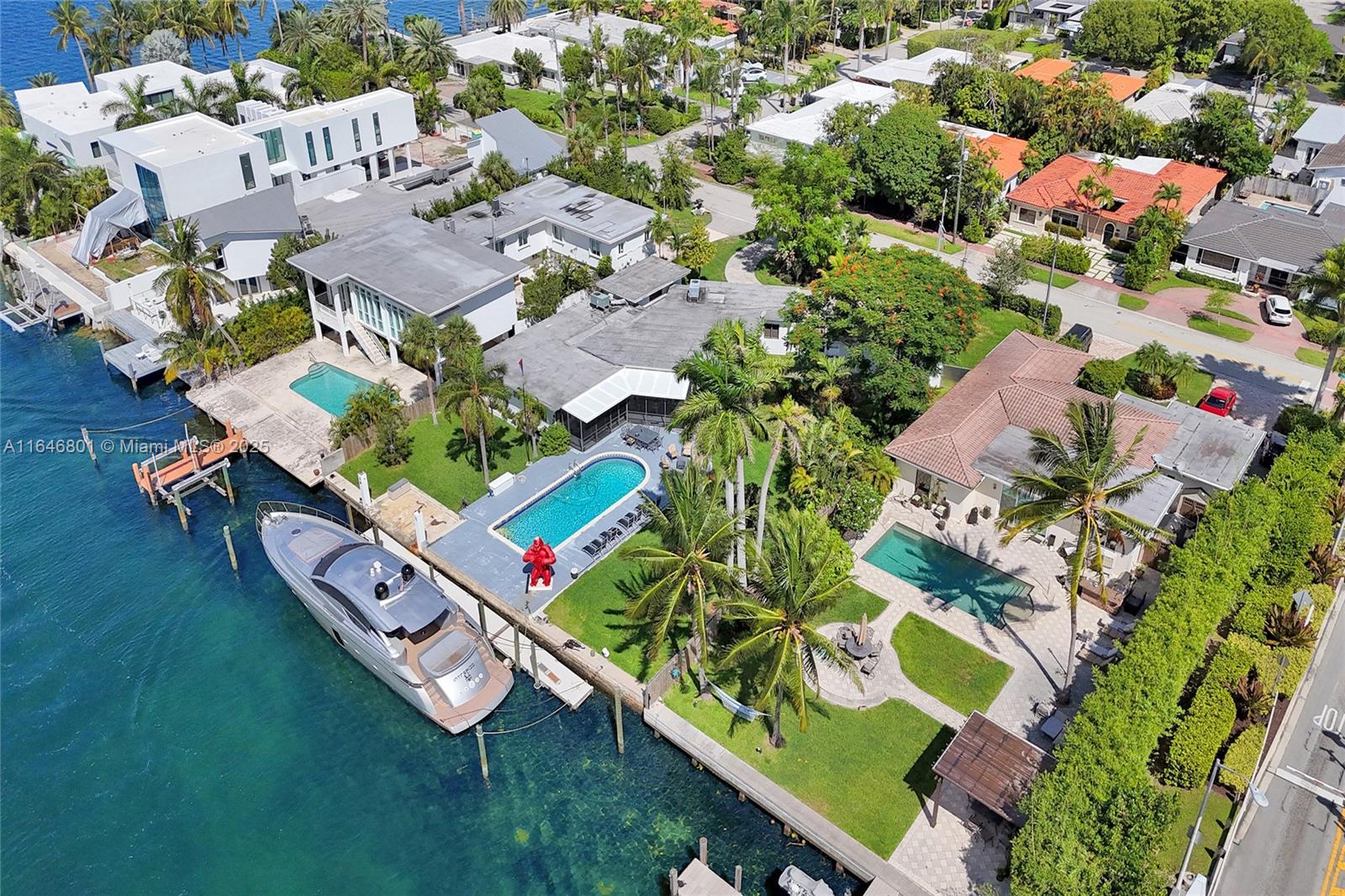 Incredible opportunity to build your 8,000+ SF dream estate with multiple bedrooms and luxury amenities on a sprawling 17,850+ sqft lot with over 105 feet of prime water frontage. Enjoy direct ocean access, no fixed bridges, and dockage for even the largest yacht. Residents enjoy a secure gated-island, world-class golf course, tennis courts, children’s playground & park. Minutes from Bal Harbour Shops, fine dining, & exquisite beaches.