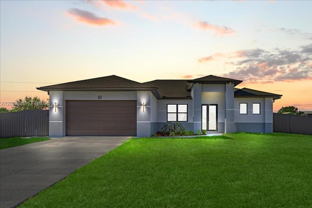New Construction with SWIMMING POOL and PRIVACY FENCE. Check out this 4 bedrooms, 2 bathrooms with CITY WATER AND SEWER connected (ASSESSMENTS can be PAID at Closing by seller for full price sale), HIGH Ceilings, IMPACT WINDOWS, OPEN CONCEPT kitchen with wood cabinets and QUARTZ countertops. STAINLESS STEEL kitchen appliances included. This home has an open floor plan, PORCELAIN TILES floors throughout the entire home and EPOXY GARAGE Floor. NOT IN A FLOOD ZONE. Very easy to show. Some pictures are virtually staged or from a sister house model. Don't miss this great opportunity