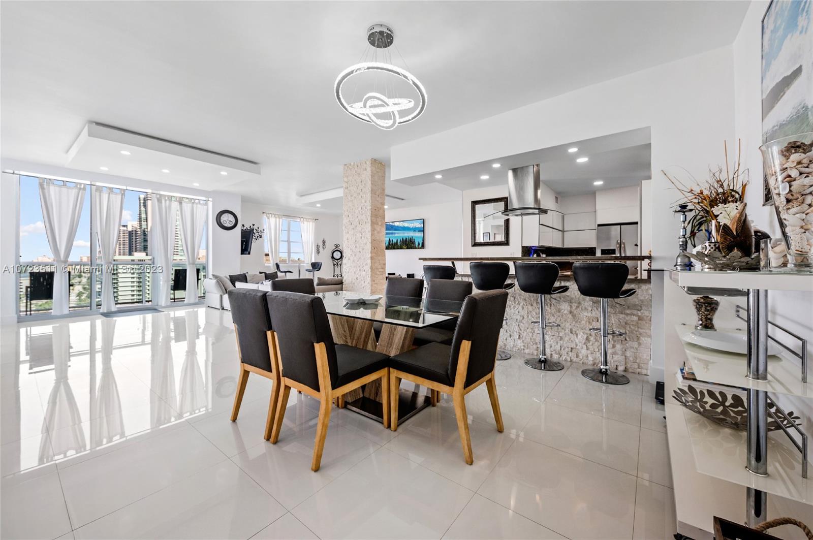 AVAILABLE NOW WITH THE LISTING PRICE. PLEASE BE AWARE THAT AFTER DEC 18 PRICE INCREASE 35%-50% based on the price listed. 
This Ocean View spacious 3 bedroom condo with 3 baths has views from the balcony of the ocean from both Hollywood Beach and Hallandale Beach. It is fully furnished with all the  house wares for your convenience.