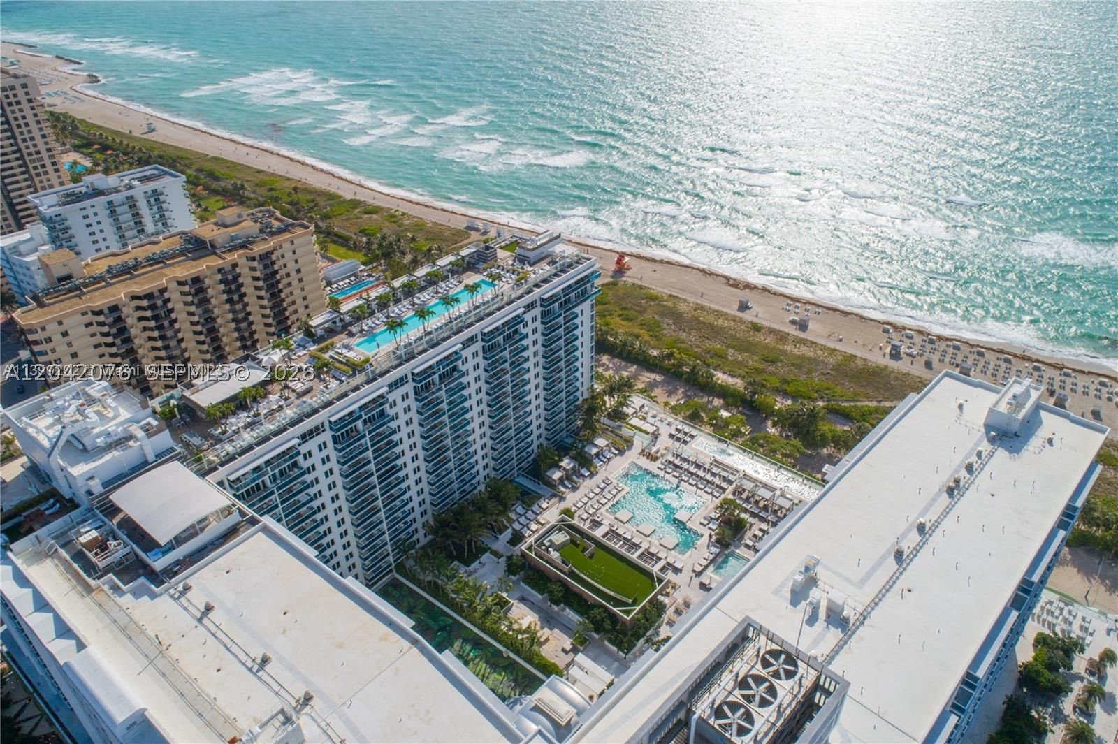 RONEY PALACE – Welcome to Paradise! Experience beachfront living at the iconic Roney Palace in this spacious, fully furnished studio with a private balcony and partial ocean views. The residence features impact-resistant sliding glass doors and tasteful contemporary furnishings throughout.

Enjoy exclusive access to the exceptional amenities shared with the 1 Hotel & Homes, including three oceanfront pools, jacuzzi, towel service, poolside bar and restaurant, private cabanas, 600 feet of pristine beachfront, a state-of-the-art Spartan Gym, Bamford Wellness Spa, luxury retail and dining, 24-hour security, valet service, and the oceanfront boardwalk.

Rent includes one valet parking space, premium cable TV, Wi-Fi, water, and air conditioning. Ideally located in the heart of Miami Beach, just moments from the W Hotel, Lincoln Road, world-class shopping, acclaimed restaurants, and vibrant nightlife.
