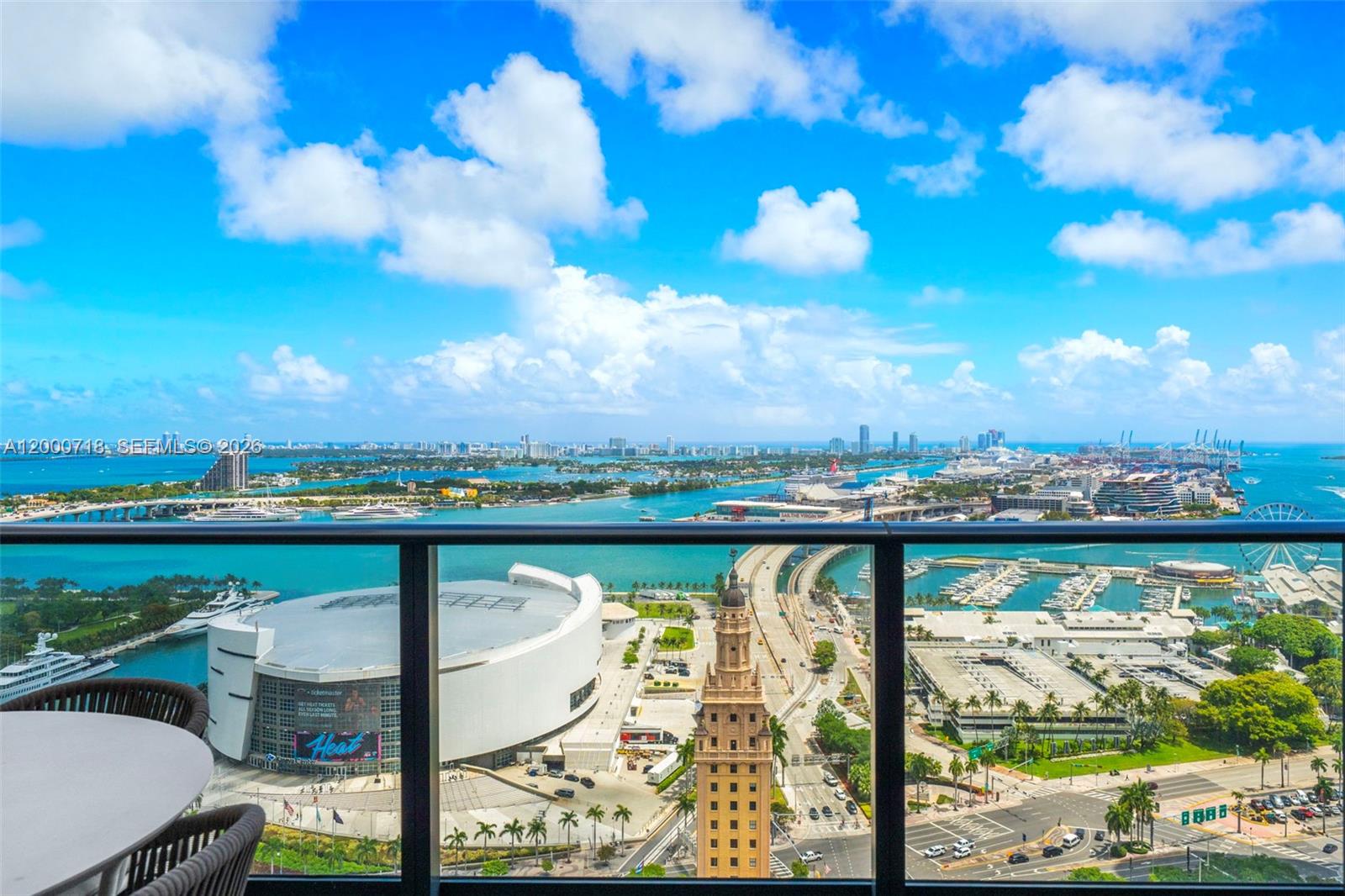 Fully furnished and strong revenue-producing high-floor NE corner unit at Natiivo Miami with 3 bedrooms and 3 bathrooms, offering panoramic direct water and city skyline views from a large balcony. This bright and spacious residence features an open-concept layout, en-suite bathrooms, and in-unit washer and dryer. Currently enrolled in the hotel program, the unit allows daily rentals, ideal as a luxury vacation home or income-generating investment. The unit features a lockout configuration with a separate entrance, allowing owners to enjoy complete flexibility. Use the entire 3-bed/3-bath residence as your primary home, or lock off one bedroom to rent independently while maintaining full privacy in your 2-bed space. Host family and friends in the locked bedroom when you're in town, or generate rental income from it while you're away. Residents and guests enjoy resort-style amenities including a rooftop pool with panoramic views, state-of-the-art fitness center, luxury spa with traditional Hammam, restaurants, cafés, bar, lounge areas, and valet parking. The building permits daily, weekly, and monthly rentals. Located in the heart of Downtown Miami, steps from Bayfront Park, Miami Worldcenter, Kaseya Center, Bayside Marketplace, museums, theaters, restaurants, nightlife, and the Brightline station. This residence benefits from one of Miami's strongest short-term rental markets, driven by tourism, major events, concerts, and international visitors.