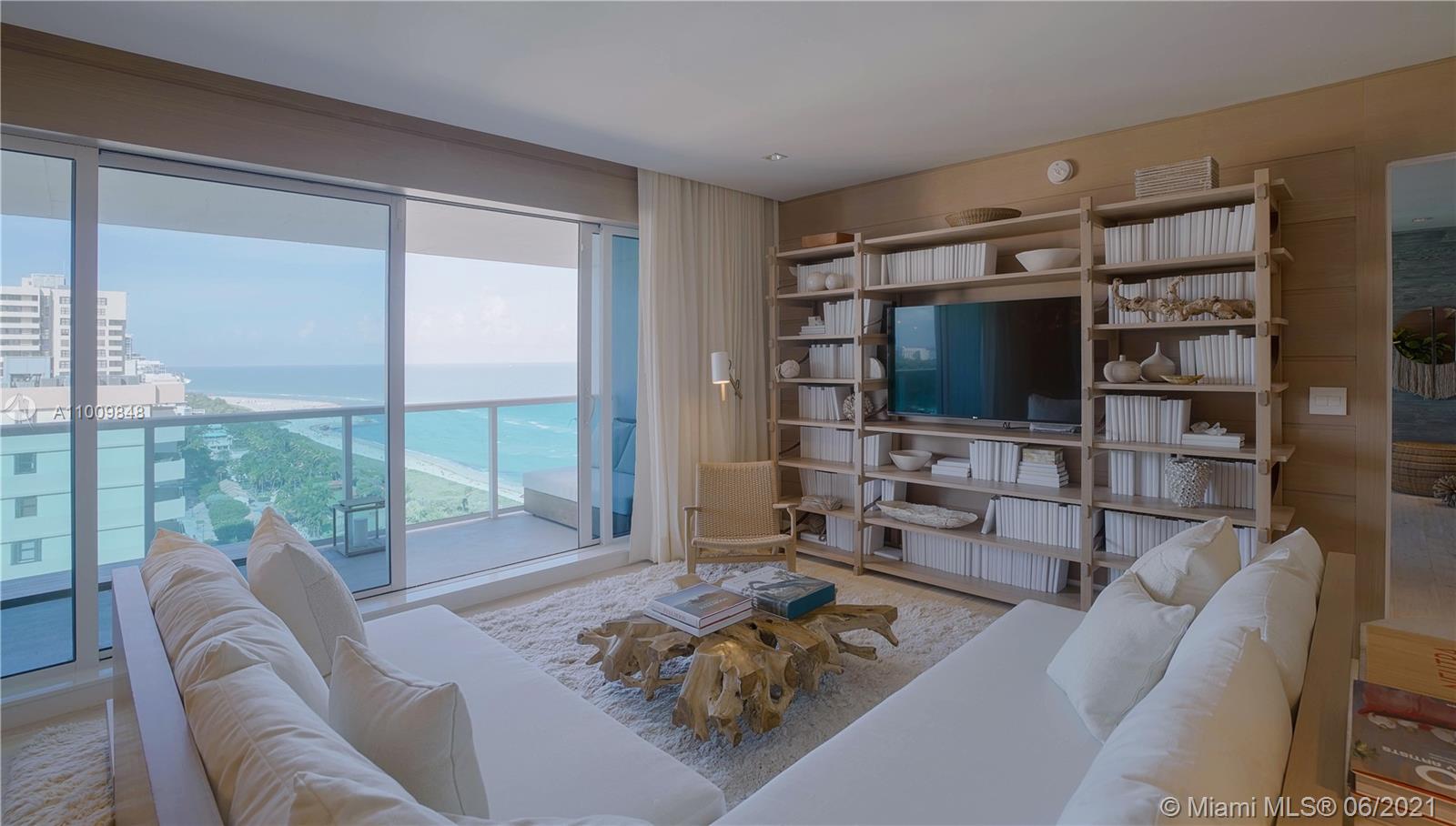 Designed by World Renowned interior design house, Meyer-Davis. Penthouse 1707 will be sure to impress even the most discerning buyer. Spanning 2,529 Interior SF, features a split floor plan & North East ocean views, coastline & Biscayne Bay. Enjoy white oak flooring, top of the line finishes & appliances, chef's kitchen and terrace access from each of your 3 bedrooms. Residents of 1 Hotel & Homes have complete access to 5 star amenities & services in the most desirable location on South Beach.