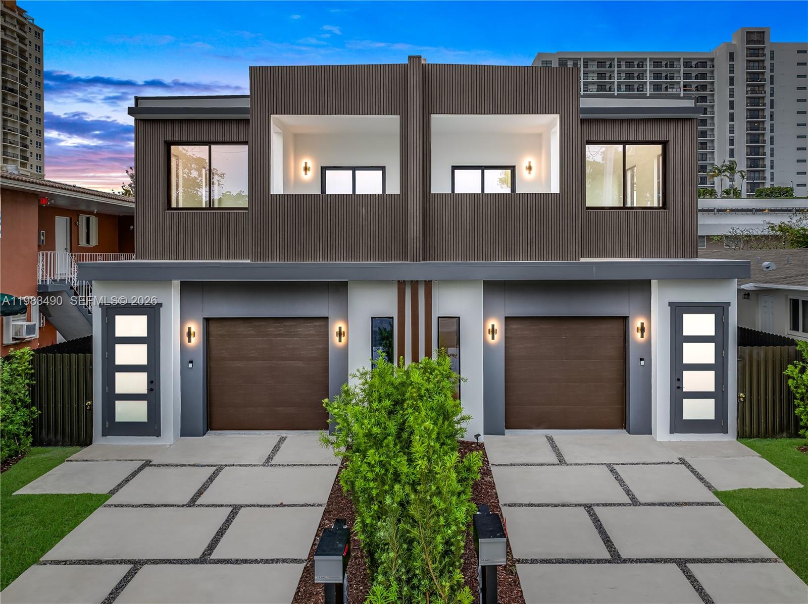 New construction townhome showcasing exceptional craftsmanship and premium finishes throughout. Featuring Serene townhouse 4 bedrooms and 4.5 bathrooms, including a cabana bath, with 2,750 SF under A/C.

The open-concept layout is anchored by a designer kitchen with quartzite Bianco Superiore countertops, Porcelana Calacatta Borghini surfaces, custom white oak and hardwood cabinetry, and Bosch appliances. Italian Venice Blanco porcelain flooring flows throughout, complemented by Spanish larch wood accent walls that add warmth and texture.

Built-in closets in all bedrooms. Spa-inspired bathrooms include Hansgrohe and Symmons fixtures, LED mirrors, rain shower heads, Kohler toilets, and Sitka soaking tubs for a refined, relaxing feel.

Smart home features include Ring-integrated CCTV, outdoor audio, an irrigation system, and pre-wiring for full automation.

The outdoor space is designed for entertaining, complete with a saltwater heated pool, WiFi-controlled spa jets, a Coyote summer kitchen, and a Spanish porcelain Augusta pool deck. Additional highlights include Masonite fiberglass entry doors, soft-closing garage doors, and an extensive drainage system for added peace of mind.

Ideally located near Brickell, Coconut Grove, and Coral Gables with convenient access to top dining, shopping, parks, and major highways.