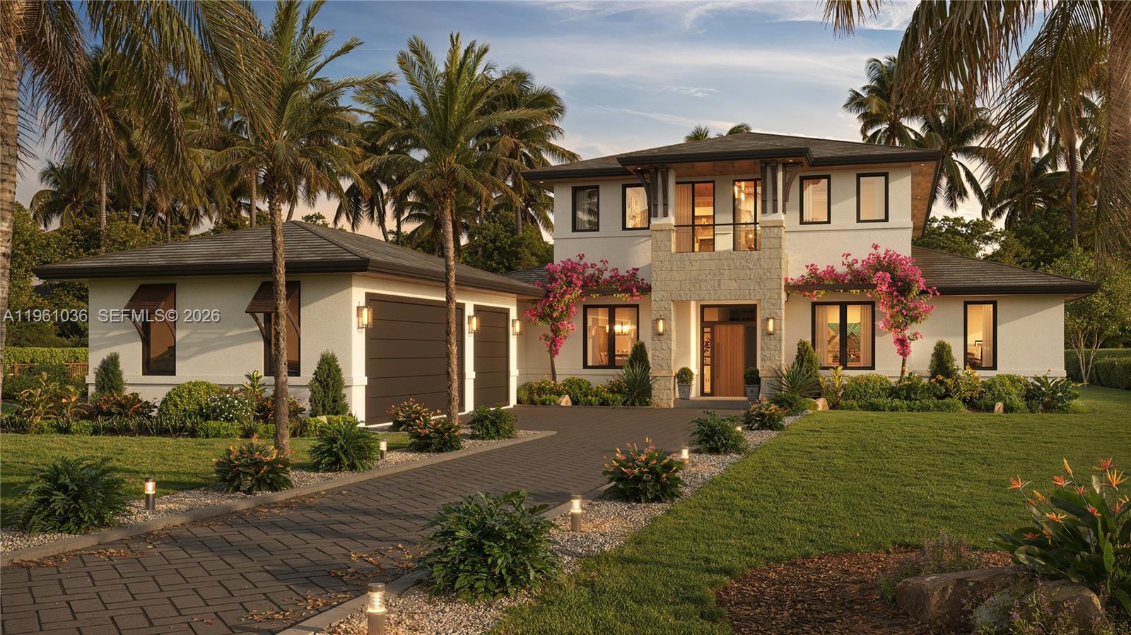 Set on a quiet cul-de-sac and scheduled for completion in March 2026, this exceptional 6-bedroom, 7.5-bath modern Mediterranean residence presents a rare opportunity to personalize a nearly finished custom home. Buyers can still add select customizations, allowing for a truly bespoke living experience. Spanning 7,865 square feet, the thoughtfully designed layout blends refined architecture with timeless elegance. Interiors feature custom built-ins, exquisite marble and quartzite surfaces, an oak chef’s kitchen, and a premium luxury appliance suite. Spa-inspired bathrooms are finished with hand-applied Tadelakt, creating a serene, resort-like ambiance throughout. Designed for both everyday living and grand entertaining, the home opens to an expansive lot transformed into a private tropical oasis with lush, mature landscaping that enhances privacy and tranquility. An extraordinary offering combining craftsmanship, sophistication, and the flexibility to make it your own.