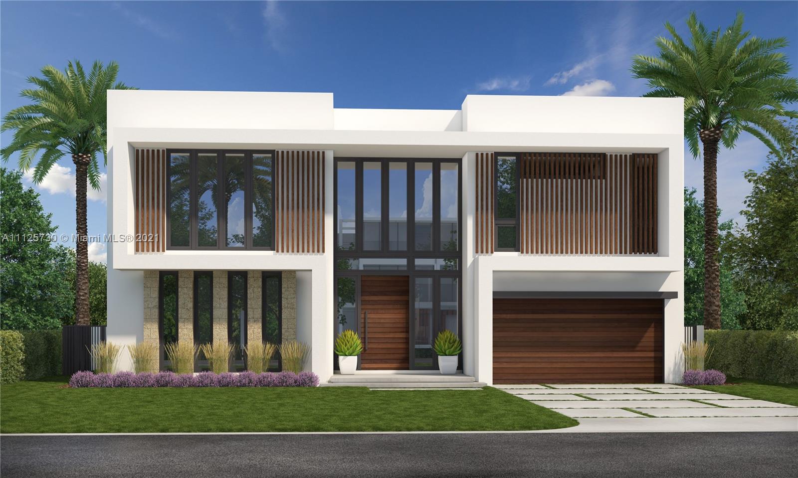 Stunning Modern New Construction home located in High Pines. This house counts with a spectacular double height entrance, 5 bedrooms, 5 1/2 bathrooms, 2 car garage, pool, italian cabinetry, Bosch kitchen appliances and glass wine display. Made of concrete block walls, 3 concrete slabs, and custom impact windows/ doors. Master bedroom has a large outdoor terrace and a spa-like master bathroom. Gorgeous pivot door at the entrance, 10ft+ high ceilings throughout the entire house, open floor plan and vast sliding glass doors makes this a very bright house, perfect for entertaining. Enjoy the outdoor summer kitchen bbq area by the pool year round! Estimated completion December 2021.