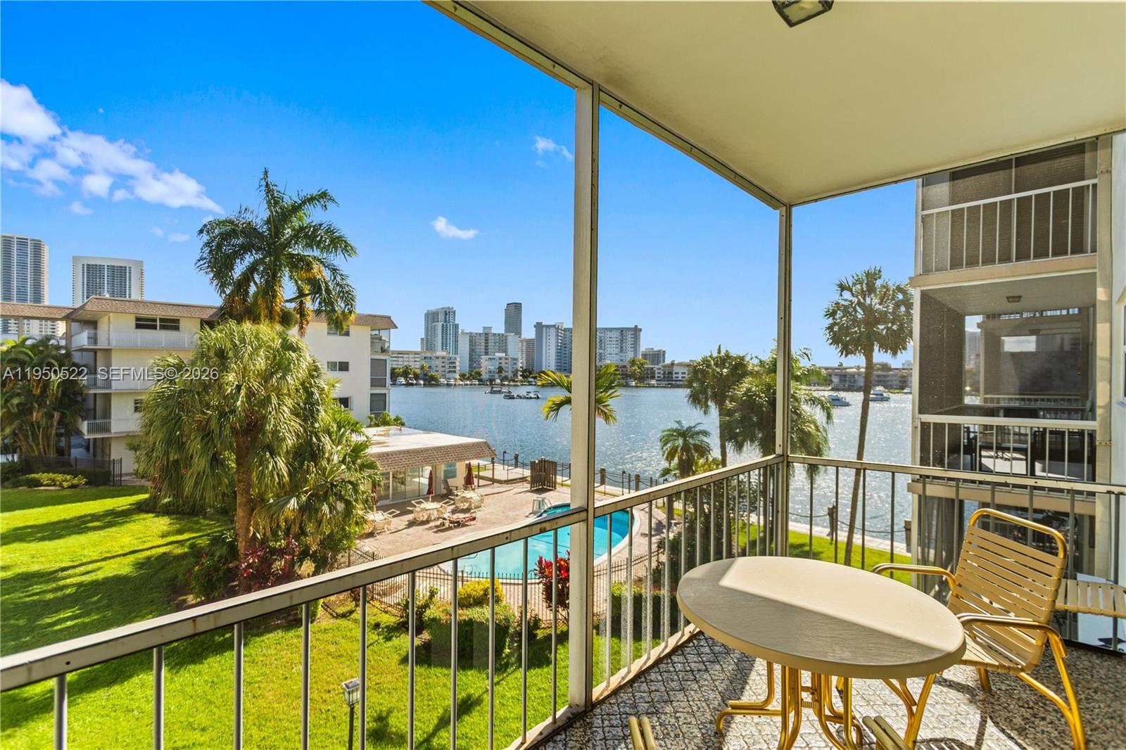 Enjoy breathtaking, million-dollar balcony views from this fully furnished 2-bedroom, 2-bath residence located in the heart of Hallandale Beach. This unit features tile flooring throughout, high-impact windows, abundant natural light, ample cabinetry, and a convenient Murphy bed.

The building is within walking distance to supermarkets, retail shops, restaurants, and the beach, tennis and pickleball courts. Ideally situated just 15 minutes from Aventura Mall, approximately 25 minutes from Fort Lauderdale International Airport, and 45 minutes from Miami International Airport. Don’t miss this opportunity to make this beautiful unit your next home!

Move-in requires only first month’s rent and security deposit for qualified tenants. No pets. No smoking.
Listing agent to run credit and background check.