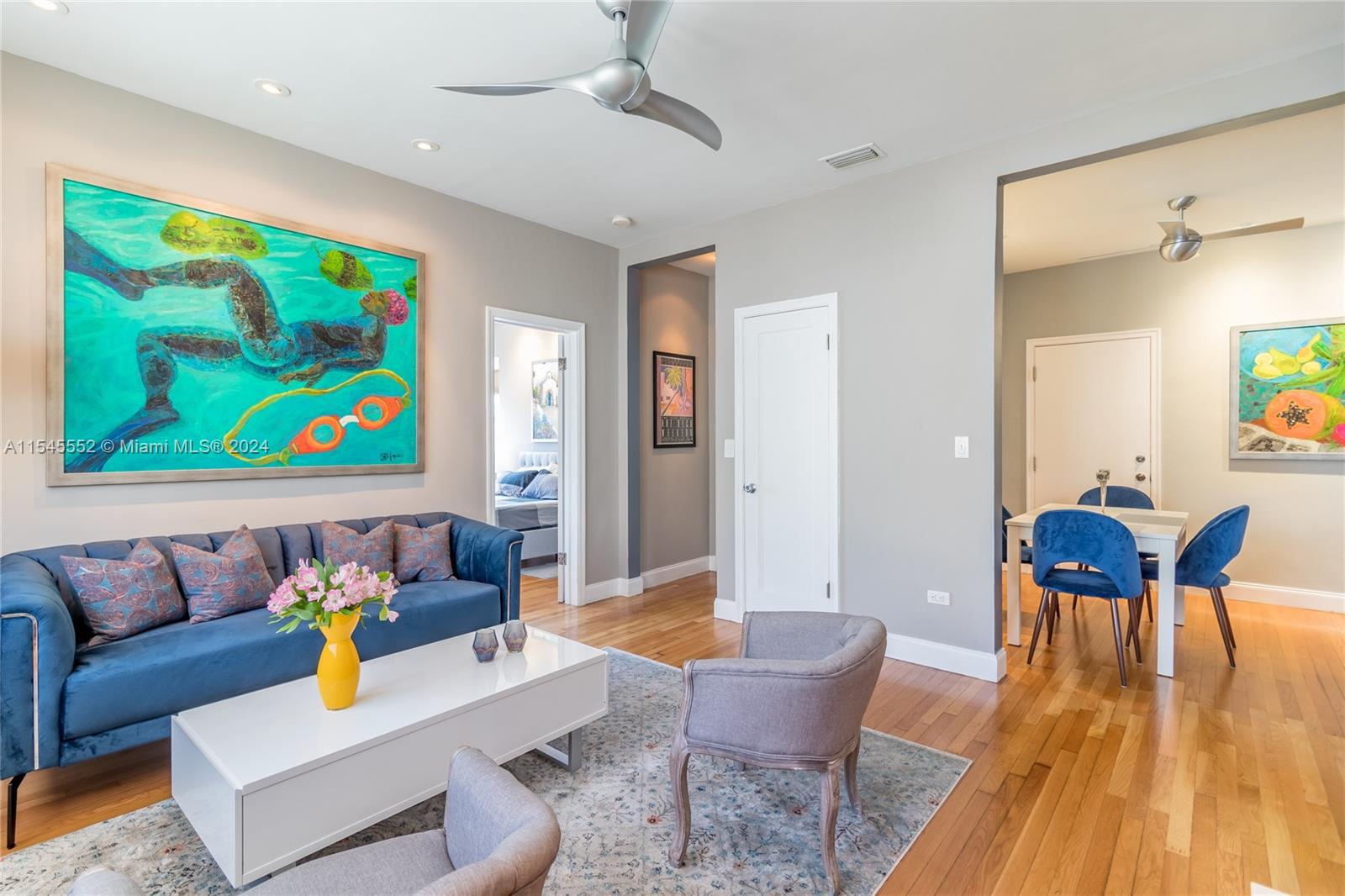 Are you looking to escape or relocate to a place with deco charm & high-end finishes? This top fl corner unit is a
short stroll from the beach & is beautifully renovated. Everything has been thought of in this divine two-bedroom,
including a European washer/dryer. All you need is your clothes & toothbrush. There is a fully-stocked chef’s
kitchen, 5-burner gas stove, Bosch dishwasher, built-in microwave, large farm sink, glass subway tile, all new
appliances & stone countertop. There is a separate dining area that seats 6. Both bedrooms have queen beds &
bathroom. Southern light streams thru the high-impact windows, Wifi is provided. Available starting April 1st for 6-9 months. Rent payment includes internet, gas and roku.