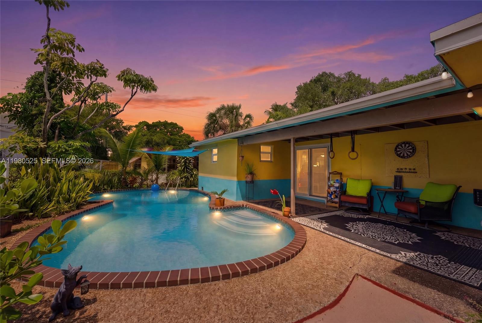 Rare Opportunity! Airbnb Property With No HOA. Fully Registered And Currently Operating As A Successful Short Term Rental. This 3BD/2BA Property Is Ideal For Investors Or End Users Seeking Income Potential With No Rental Restrictions. Prime Location Just Minutes To Hallandale Beach, Aventura Mall, Gulf-stream Park, And I 95. Features Include A Newly Resurfaced Pool With Lake Views, Brand New Driveway, Impact Windows (2024) Throughout, Main Roof (2018) Flat Roof (2024), AC (2022), Water Heater (2024) Coastal Vibes, And An Updated Primary Bathroom With European Tile Flooring and Italian Finishes. Fruit Trees Like Avocado, Spanish Lime, Noni, Soursop, Miracle Berry, & Dragonfruit Are Included. Strong Short Term Rental Appeal And A Rare Opportunity In A High Demand Area Perfect For Immediate Income Or Personal Use. Across The Street From The Newly Constructed Ingalls Park.