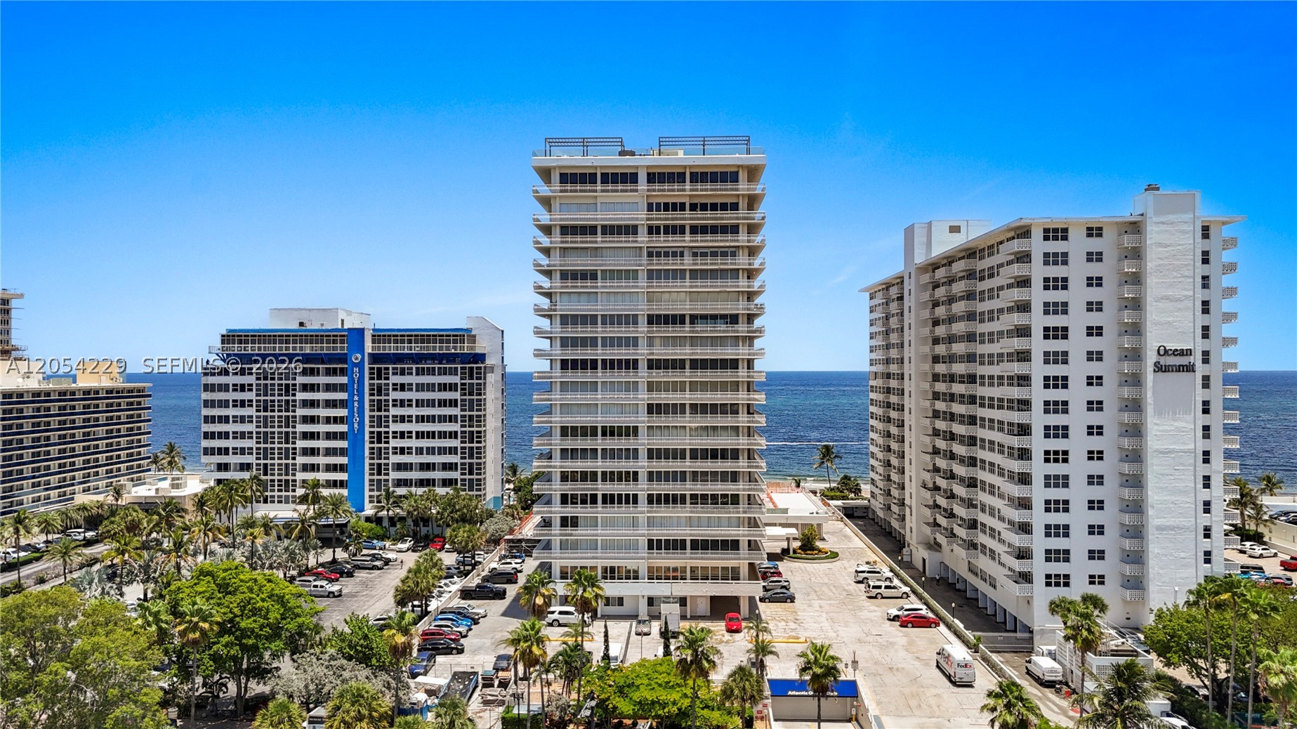 Very large, 2 Bedroom and 2 Bath fully furnished Apartment with large balcony on the ocean. The Ocean Club Condo building has full amenities, that includes a rooftop pool, tennis, spa, game rooms and private beach, and much more. All construction is done with this unit. Best Deal on The GALT.