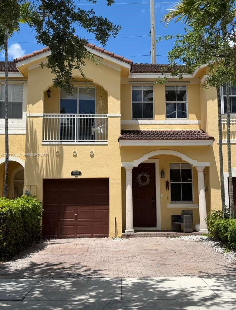 Welcome to Grand Lakes, where comfort, space, and location come together. This 4-bedroom, 3-bathroom townhome offers a functional layout with a full bedroom and bathroom on the first floor, ideal for guests or multigenerational living. The kitchen is designed for everyday living and entertaining, featuring stainless steel appliances, and ample cabinet space, all opening into the main living area. Natural light flows throughout, creating a warm and inviting feel. Upstairs, the primary suite offers a spacious retreat with room to unwind, along with well-sized secondary bedrooms to fit your lifestyle. Enjoy the convenience of a 1-cargarage plus additional parking, and access to a community pool perfect for relaxing weekends. Located in the highly desirable Grand Lakes community, just minutes from major roadways, shopping centers, dining, and everything Miami has to offer.