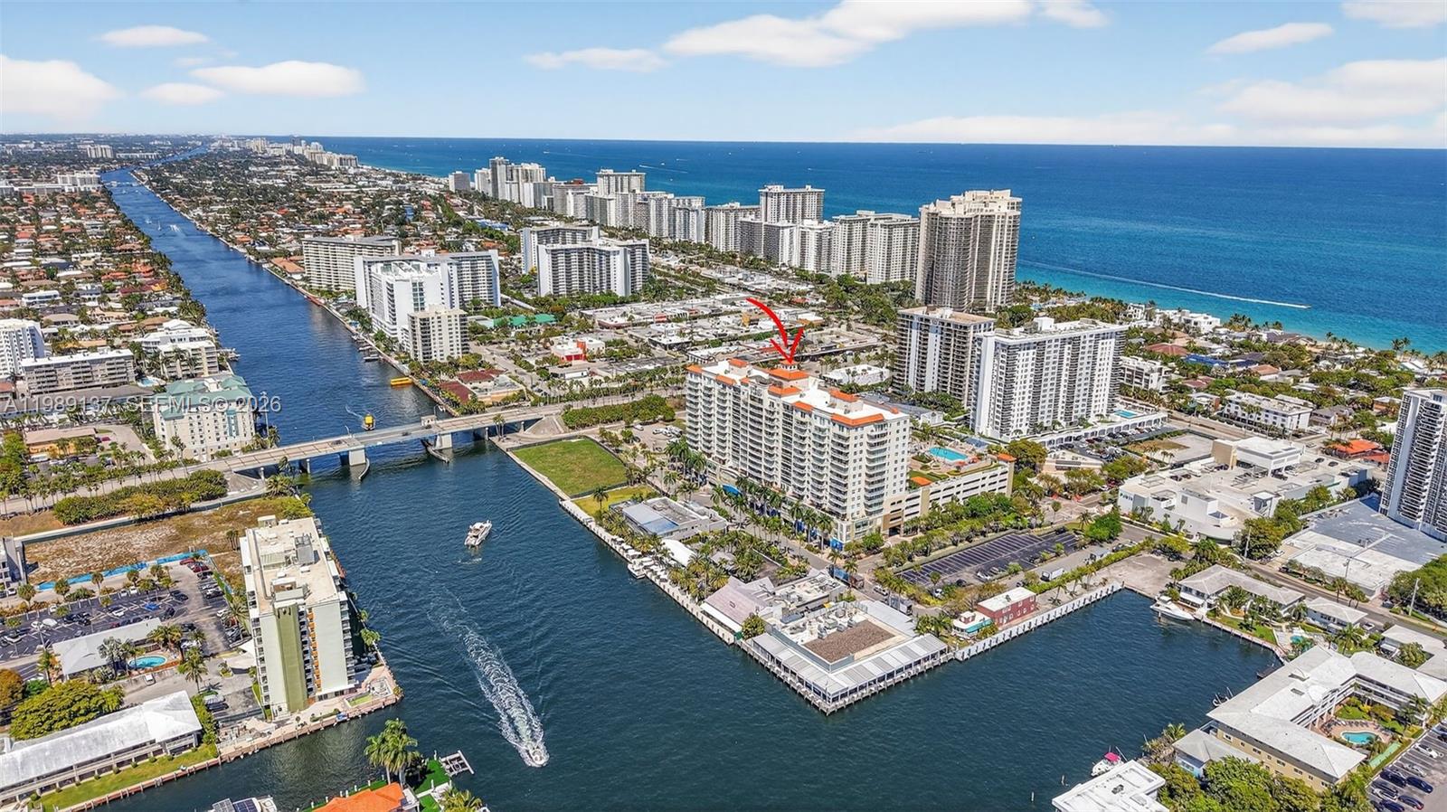 Intracoastal living at its finest! This bright and spacious 6th-floor 1-bedroom & 1-bathroom residence at Tides at Bridgeside Square offers comfort, convenience, and breathtaking water views. Filled with abundant natural light, the unit features an open kitchen with white cabinets & stainless steel appliances. Travertine flooring throughout, this one will sell all furnished and turnkey. Full size washer and dryer inside the unit. Enjoy tranquil mornings or sunset evenings from your private balcony overlooking the Intracoastal, watching boats pass by right in front of you. This pet-friendly building offers resort-style amenities, including a pool, fitness center, Jacuzzi, 1 car garage and 24-hour doorman and security. Ideally located just steps from the beach, dining, and shopping. Investor-friendly opportunity with flexible rental policy—You can rent up to 3 times per year. Located directly in a prime location in Fort Lauderdale, walking distance to all restaurants, beach, stores!