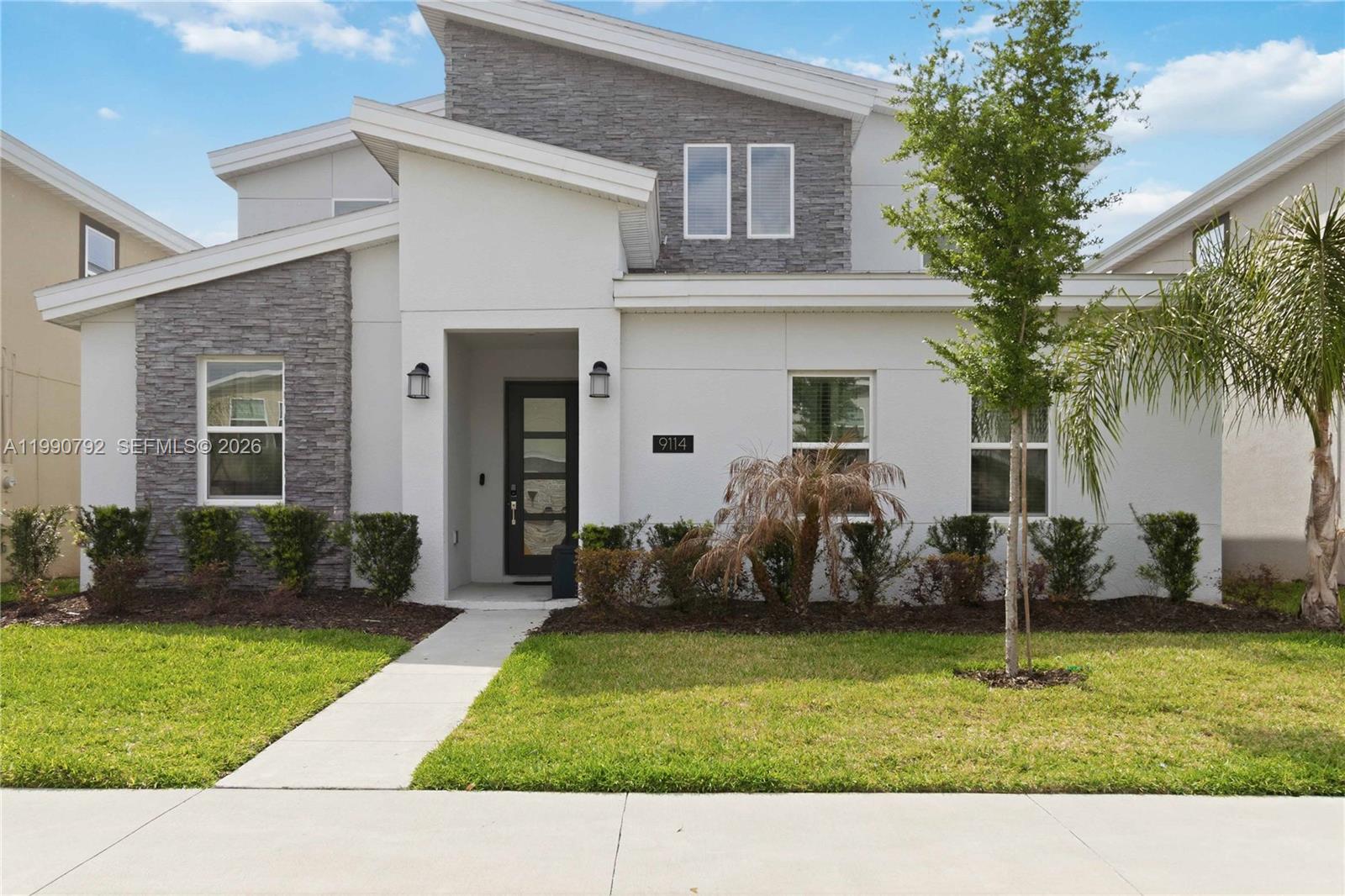 Spacious 7-bedroom, 5-bathroom single-family home, offering over 4,000 sq ft of living space on a 6,098 sq ft lot. Located in a sought-after resort-style community near major attractions, this property features an open floor plan, modern finishes, generous bedroom layout, and private outdoor space ideal for primary residence, vacation use, or rental investment