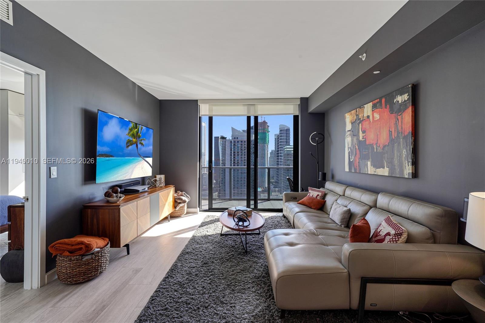 Furnished High-Floor Residence with Expansive Balcony & Open Views. Enjoy elevated Brickell living in this fully furnished 1 Bedroom + Den / 2 Bathroom residence at Brickell Heights. Situated on a high floor, the home features floor-to-ceiling windows that flood the space with natural light and an oversized balcony with sweeping city skyline and partial Biscayne Bay views, perfect for relaxing or entertaining above the energy of the city. The modern open layout showcases a sleek kitchen with premium appliances, contemporary finishes, and secure digital entry. The primary suite offers a spa-style en-suite bath, while the den provides flexible space ideal for a home office or guest area. Thoughtfully curated furnishings throughout make this residence truly move-in ready and turnkey. Residents enjoy resort-style amenities including rooftop and heated pools, hot tub, state-of-the-art fitness facilities featuring Equinox & SoulCycle, theater room, business center, concierge, and valet services. Prime Brickell location just steps from Brickell City Centre, Mary Brickell Village, world-class dining, shopping, and public transit.