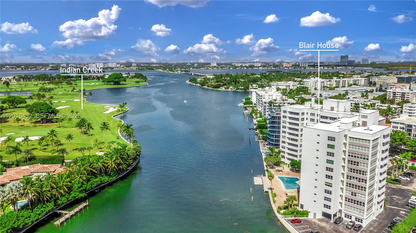 TURN-KEY PENTHOUSE with GORGEOUS WATER VIEWS facing Bal Harbour and Indian Creek, in the charming Bay Harbor Islands. Very spacious 2-bedroom + den/office residence FULLY FURNISHED and equipped, with IMPACT WINDOWS. This CORNER UNIT features high-end finishes, built-in/custom closets, blackout shades, ans more. Blair House is a waterfront, well-maintained renovated building. Upcoming pool upgrades adding significant value to the building. Walking distance to A-rated public school, house of worship, Bal Harbour Shops, great restaurants, coffee shops, and beach. 50-YEAR CERTIFICATION COMPLETED. MAINTENANCE FEES INCLUDE INTERNET, WATER AND AC ELECTRIC BILL.
