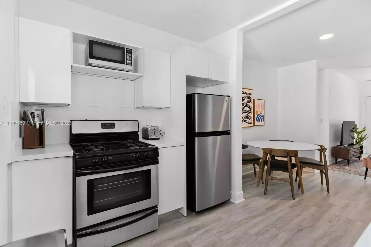 **2 months Move-in special and get the month of August free*Available for six months rent**Come live in this FURNISHED renovated 2BD residence with IMPACT windows in the heart of historic North Shore just steps to the Beach and the beautiful North Shore Park. Enjoy amazing amenities nearby like new Tennis Courts, the North Beach Bandshell, and a fantastic selection of top-rated dining and entertainment options, all steps from your home. Residence features new kitchen with Quartz countertops, SS appliances including chefs gas range and under cabinet lighting, a stylish bathroom with modern fixtures, modern waterproof flooring, en-suite washer & dryer, and separate dining area. Pets are welcome! Fast approval process.