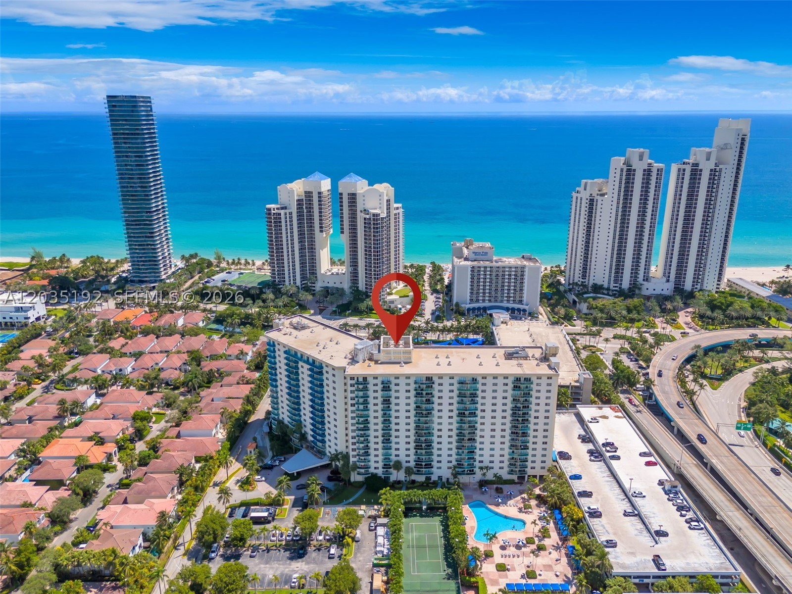 Fully furnished 1/1, 1,005 SF with direct ocean and Heritage Park views. Large balcony, open layout, move-in ready. No rental restrictions — Airbnb and short-term rentals allowed. Great for investors or personal use. Resort style building with pool, gym, spa, tennis, grocery store, barber shop, café, 24-hr security and valet. Steps to the beach in one of South Florida's most prestigious communities. Top schools, minutes to Aventura Mall and Bal Harbour Shops. Easy to show.