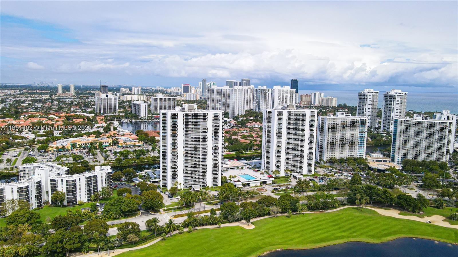 In the heart of Aventura  with the view of the beautiful Turnberry golf course. This unit has been updated with an impeccable modern taste including an addition to the bedroom which turns it into a separate guest bedroom with a Murphy bed in place which can be turned back to an office. The unit comes with a storage space, newer A/C, newer dishwasher, stainless steel appliances, white lacquered kitchen cabinets with granite counter tops ,convection microwave and convection freestanding oven.
Maintenance: cable, internet, water/sewer, trash, security, pest control, Laundry Facilities on each floor
Amenities: Heated pool,jacuzzi, BBQ ,ample eating area overlooking the canal plus a kitchen,  gym,sauna, card room,  meeting room, party room, billiard room, separate storage for bicycles.