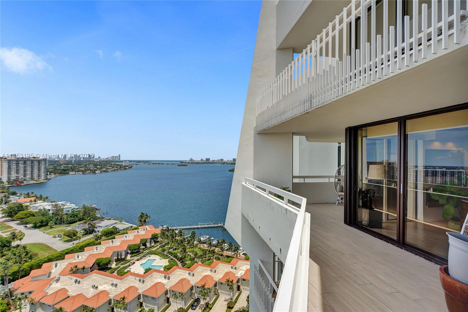 Welcome to this beautiful Penthouse at the Prestigious Towers of Quayside, the most coveted waterfront tower. This moving-ready condo offers resort-style living in a guard-gated community. The unit provides an open-concept layout and a chef's kitchen with quartz countertops, stainless steel appliances that create the perfect space to entertain or unwind. Amenities include a private marina, waterfront promenade, clubhouse with two restaurants, indoor/outdoor heated pools, lap pool, fitness center, spa, tennis complex, racquetball, basketball, soccer, playground, dog park, 24/7 golf cart service, and 24-hour security. Enjoy beautiful landscaping, waterfalls, and direct access to boating facilities—easy access to downtown Miami, the beaches, the airport, and nearby golf courses.