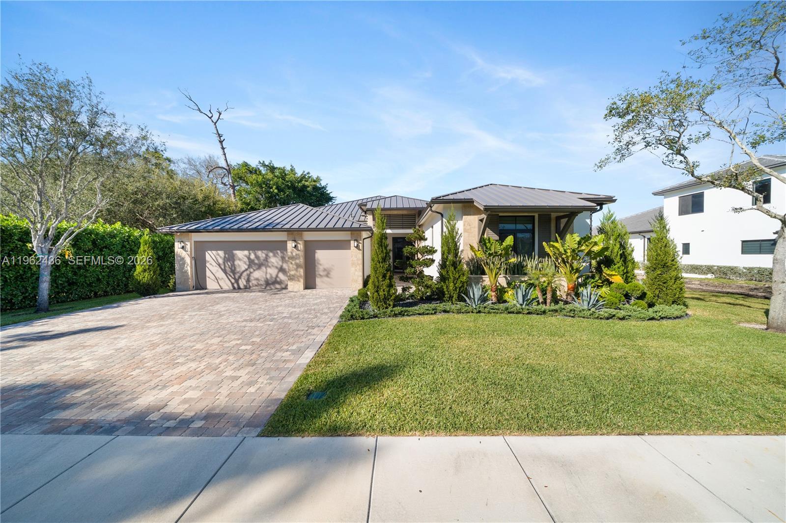 Spectacular single-story 5-bedroom, 5.5-bath residence located in Park Rockland Estates, an exclusive gated community with controlled access, featuring only 26 residences, conveniently located near SR-826 (Palmetto Expressway) Exit 72.This home offers a contemporary, elegant, and welcoming design, with high-end finishes and an ideal layout for today’s luxury lifestyle. Highlights include an Italian kitchen with premium appliances, porcelain flooring throughout, and beautifully finished bedrooms and bathrooms featuring premium materials and refined details.Expansive living areas and soaring 12 ft  ceilings create a bright and open ambiance throughout. Situated on an approx. 15,520 SF lot, the property features a spacious backyard ideal for entertaining and future enhancements. Prime location just minutes from SR-826. Property is owner occupied , Please text listing agent to coordinate a showing appointment.