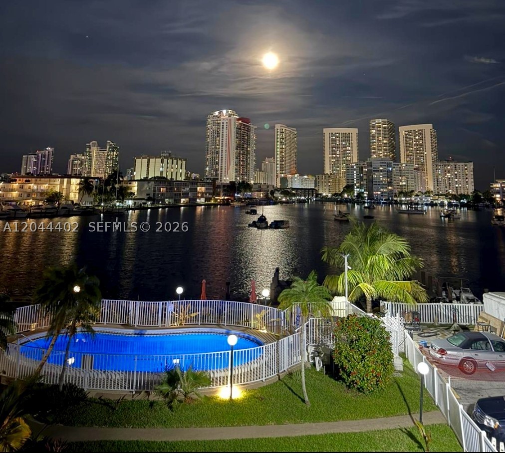 SPECTACULAR VIEW!! . Amazing intercostal view. Big balcony. Pool, elevator, short walk to beach shopping and entertainment. 1bed/1bath, 1 Parking and guess parking. Cozy 1Bd/1Bath unit in smaller Condo Property - 26 units. Unit has great Water view. 4 blocks to the beach. Big balcony. Pool, elevator, boat dock available for rent. Close to the beach shopping and entertainment. Perfect condition. 1 Parking assigned and guest parking. Water included. Prime location, Close to the beach, shopping (Aventura Mall, Gulfstream Casino), restaurants and entertainment. This is the best apartment deal on the area.