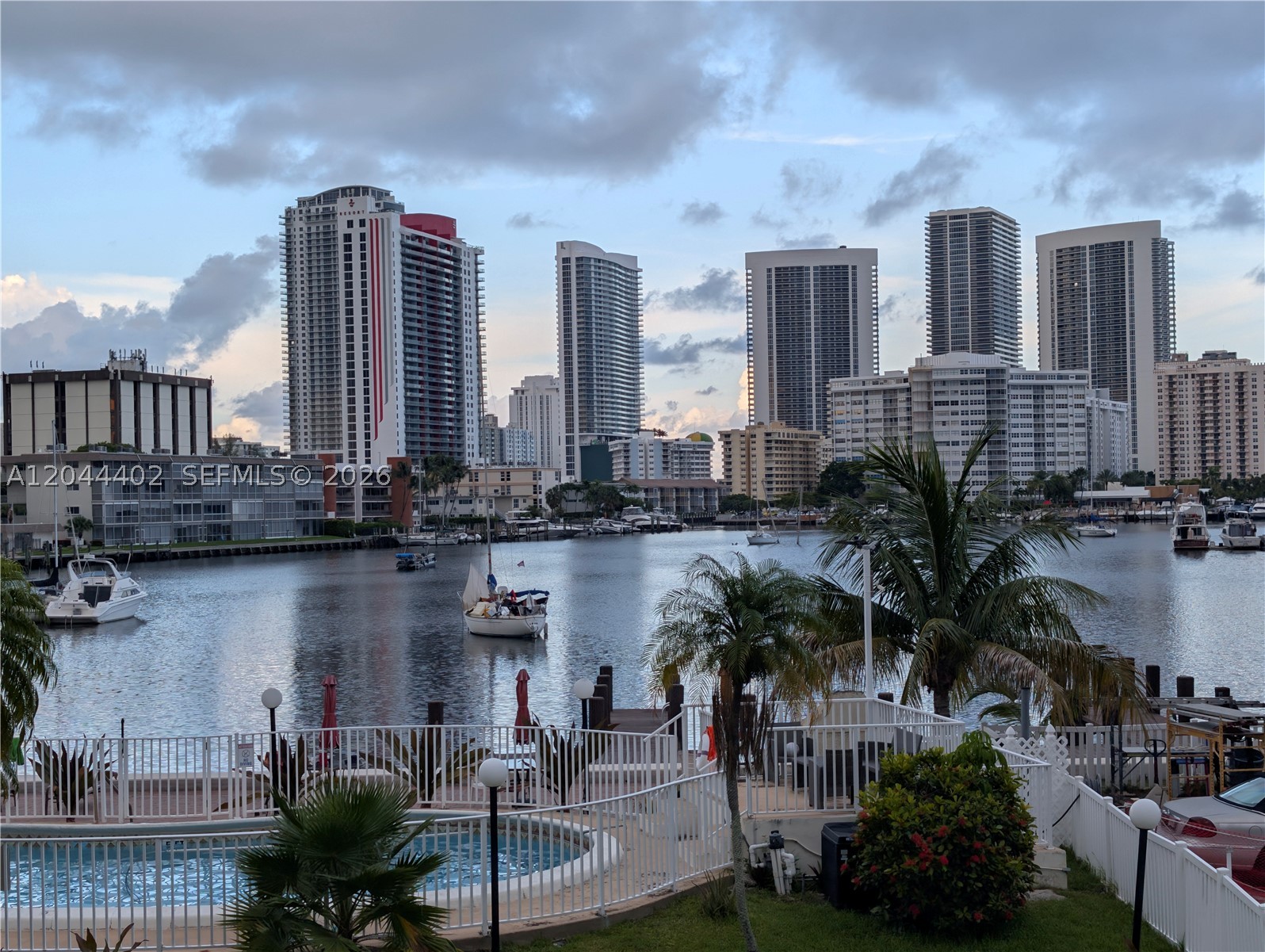 SPECTACULAR VIEW!! . Amazing intercostal view. Big balcony. Pool, elevator, short walk to beach shopping and entertainment. 1bed/1bath, 1 Parking and guess parking. Cozy 1Bd/1Bath unit in smaller Condo Property - 26 units. Unit has great Water view. 4 blocks to the beach. Big balcony. Pool, elevator, boat dock available for rent. Close to the beach shopping and entertainment. Perfect condition. 1 Parking assigned and guest parking. Water included. Prime location, Close to the beach, shopping (Aventura Mall, Gulfstream Casino), restaurants and entertainment. This is the best apartment deal on the area.