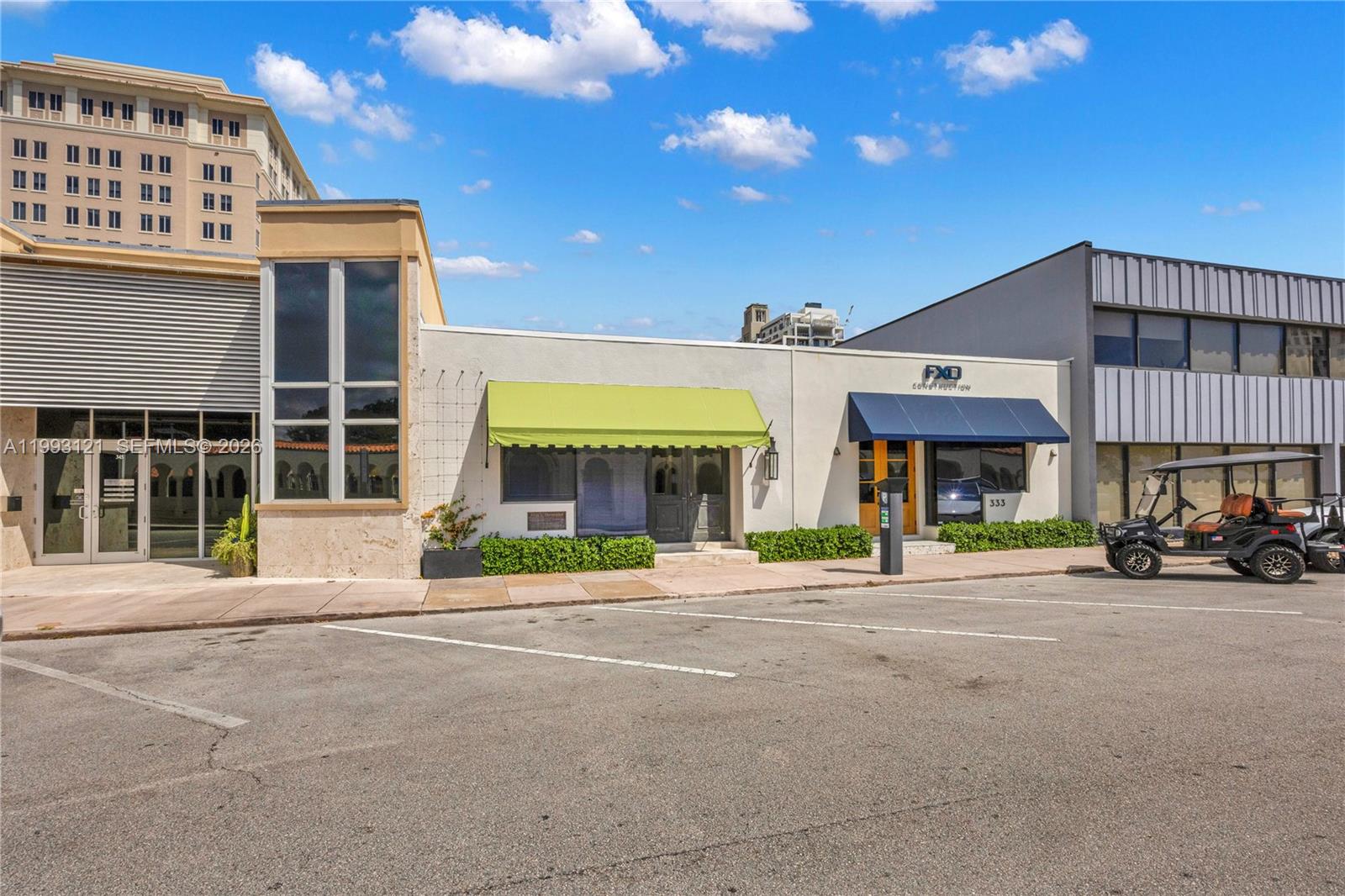 Beautifully appointed architect's office in the heart of Coral Gables. Encompassing over 1,900 sf, this refined space features 5 private offices with the potential for 6th,complemented by high ceilings, custom built-ins, and exceptional natural flow. The layout includes a kitchen, 2 bathrooms, and equipment room offering both functionality and style.  A rare opportunity to own a distinctive and elegant professional space in prime downtown location.  Three parking spaces, plus the ability to lease three additional parking spaces from the City.