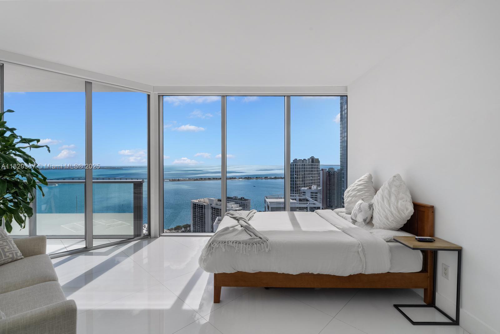 Million dollar view, unit offers a truly unmatched perspective, unobstructed views from the living room, primary suite, and 2nd bedroom that rival those in multi-million-dollar homes. The layout flows effortlessly with spacious interiors and floor-to-ceiling windows that frame the skyline. Located in the heart of Brickell, steps away from Brickell City Center, local markets, CVS, top restaurants like Osaka and LPM, just an elevator ride away. The waterfront path and scenic Brickell Key are also moments from your door. Enjoy resort-style amenities including 2 pools (1 rooftop with ocean views) jacuzzi, steam and sauna rooms, massage suites, and fully equipped fitness center. Pet  friendly, Brickell House offers the best of luxury urban living in one of Miami's most vibrant neighborhoods.