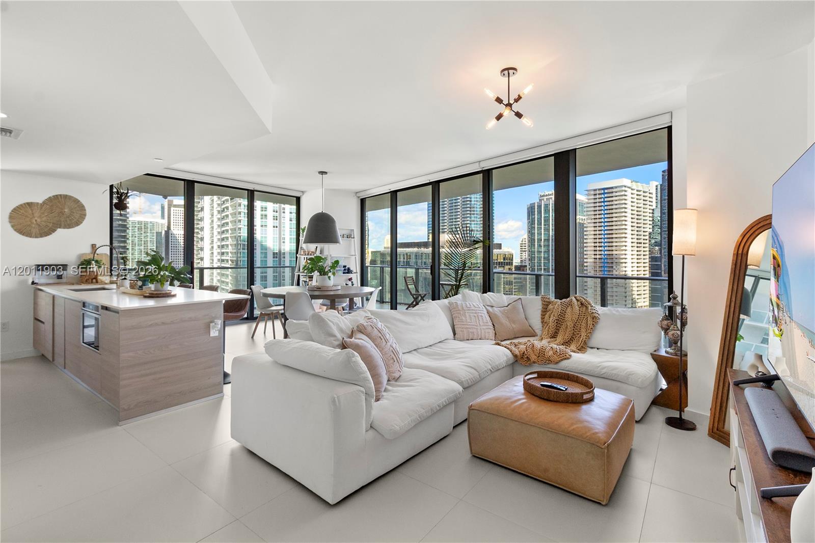Bright & Spacious 2 bedroom + Den corner unit located in the heart of Brickell. This modern residence features a flexible den ideal for a home office or guest room, along with expansive windows showcasing stunning skyline and ocean views and abundant natural light. The unit offers high end finishes, a contemporary kitchen with top of the line appliances, & modern bathrooms. The open concept floor plan provides a seamless flow between the living, dining, and kitchen areas, making it perfect for entertaining. Situated just steps from Brickell City Centre, world class dining, shopping, and nightlife. Luxury building amenities include a lap pool, rooftop pool, state of the art fitness center, business center, clubroom, and more. One assigned parking space included.