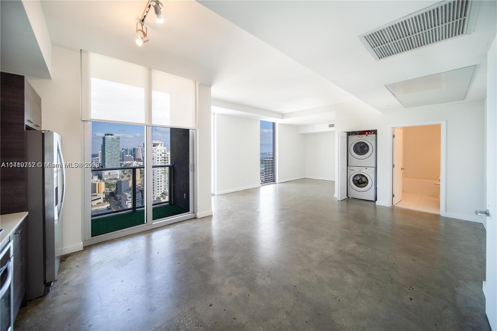 Penthouse Unit one bedroom loft style, nestled in the very heart of Downtown Miami. The Building is conveniently located steps away from Brickell, and the Brickell City Center  unfurnished, available for rent for a one year lease. rent includes basic cable/internet, water, there's no parking in the building but tenant has the option to buy monthly valet or garage parking one block away. Easy to show, current tenant allows access by appointment. The building features a fantastic rooftop, fitness center, lounge room, sauna and steam room.