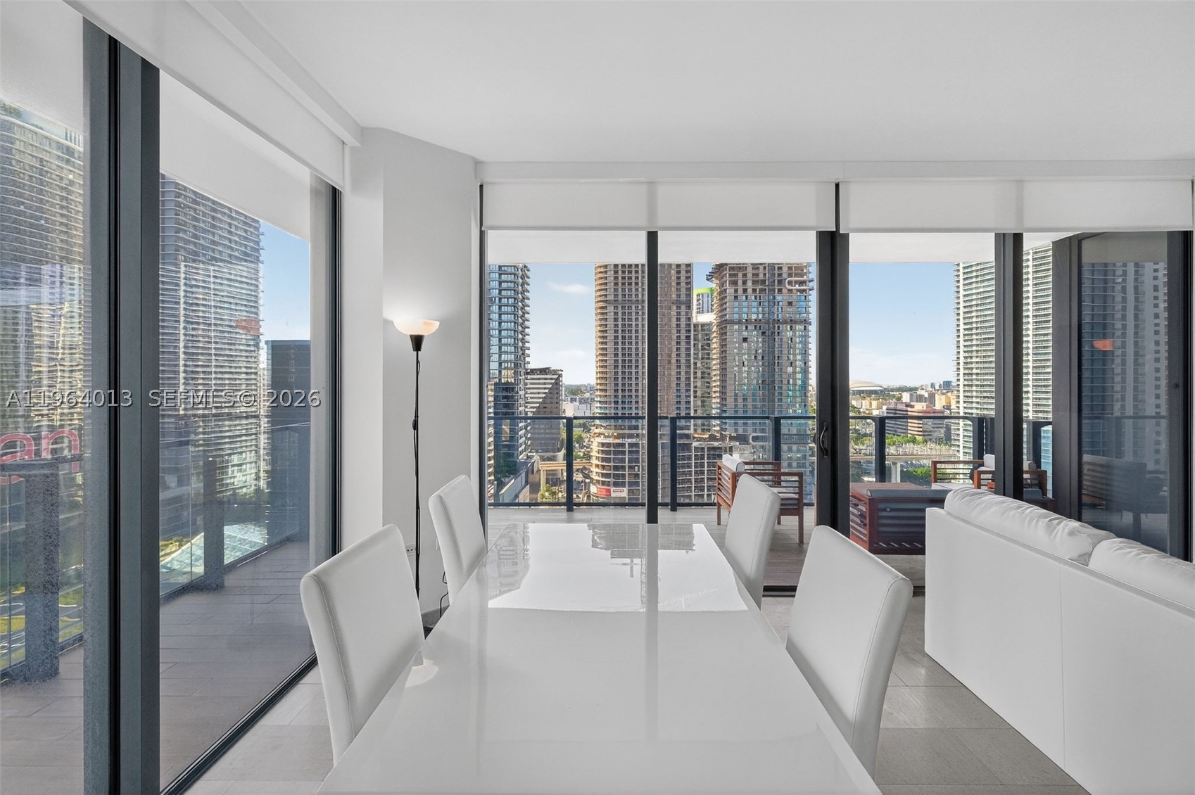 Motivated seller! Beautiful 2 bed 2.5 bath corner unit w/ wide wraparound balcony right on top of Brickell City Centre. Enjoy the walkable urban neighborhood with fine dining,bars,fashionable retail shops,supermarkets like WholeFoods|Publix,outdoor Mary Brickell Village mall,bus|free Metromover stations & so much more. Just a ride away from the airport,Miami Worldcenter,Wynwood|Design District,and Miami Beach. Exclusive 1,265sq.ft. condo w/ freshly polished marble floors,Italian cabinetry,quartz kitchen countertop,wine cooler, stainless steel appliances,washer|dryer,double sinks|smart toilet|separate shower & large bathtub in the primary bathroom,walk-in shower in the 2nd bathroom,custom walk-in closets,sheer window blinds throughout the unit + blackouts in the bedrooms. Furniture optional incl.three 75" Insignia Smart Amazon Fire TVs+Alexa voice remote & Purple3 queen mattress bed.Maintenance fee incl.TV cable,Internet,garage parking spot(extras avail.) & all amenities that Reach has to offer. Relax at the heated infinity|lap pools,2 oversized hot tubs,private spa facility: treatment room|infrared sauna|Hammam,lounge,party|billiard room,garden BBQ area,large 24/7 fitness center w/ studio,unique kids indoor playroom & outdoor playground,24/7 business center|conference room,front desk concierge service,24 hrs. security,EV charging stations,bicycle storage & valet parking.No short-term rentals. 2pets max.50lb.Live a private high-end residential lifestyle in the center of Miami!