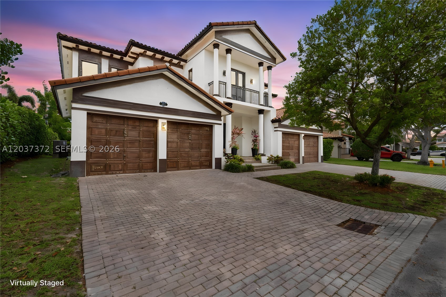 Spacious and beautifully maintained, this 5-bedroom, 4-bathroom single-family home in the highly sought-after Cutler Cay community offers the size, layout, and amenities that today's buyers are actively searching for. This desirable Florence model features a highly functional floor plan with a large first-floor bedroom and full bathroom, making it ideal for guests, in-laws, or multi-generational living. The home boasts a generous kitchen designed for both everyday living and entertaining, along with a spacious 3-car garage. Impact windows and doors throughout provide peace of mind, while numerous upgrades enhance both comfort and convenience, including freshly painted interior and exterior, two new A/C units installed in 2022, a new washer and dryer, two new ovens, smart lock keyless entry, two smart thermostats, and a mosquito prevention system installed around the perimeter of the yard. Located just a short walk from the clubhouse, this home is situated within a prestigious 24/7 guard-gated community that offers an exceptional lifestyle and outstanding value. Residents enjoy access to a resort-style clubhouse, community pool, fitness center, basketball,tennis courts and much more.  Come see this beautiful home for yourself and discover all that Cutler Cay has to offer.