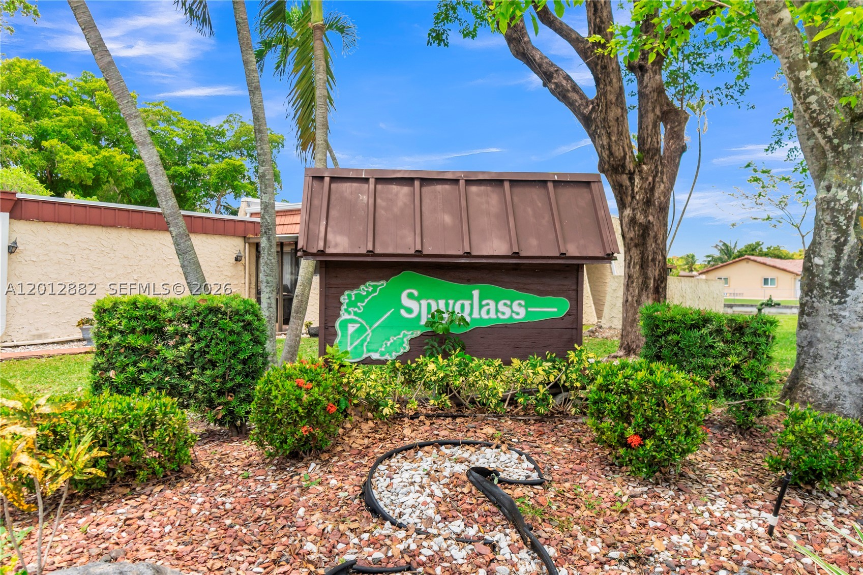 Discover this charming 2-bedroom, 2-bath corner villa in the sought-after Spyglass community of Tamarac . Featuring spacious living areas , title and laminate floors , a screened patio , and beautiful golf course views , this home offers comfort and tranquility in a prime location . Includes 1-car garage and in-unit laundry. Nestled in a quite community close to shopping , restaurants , parks , and major roadways. Perfect for year-round living or a seasonal retreat.