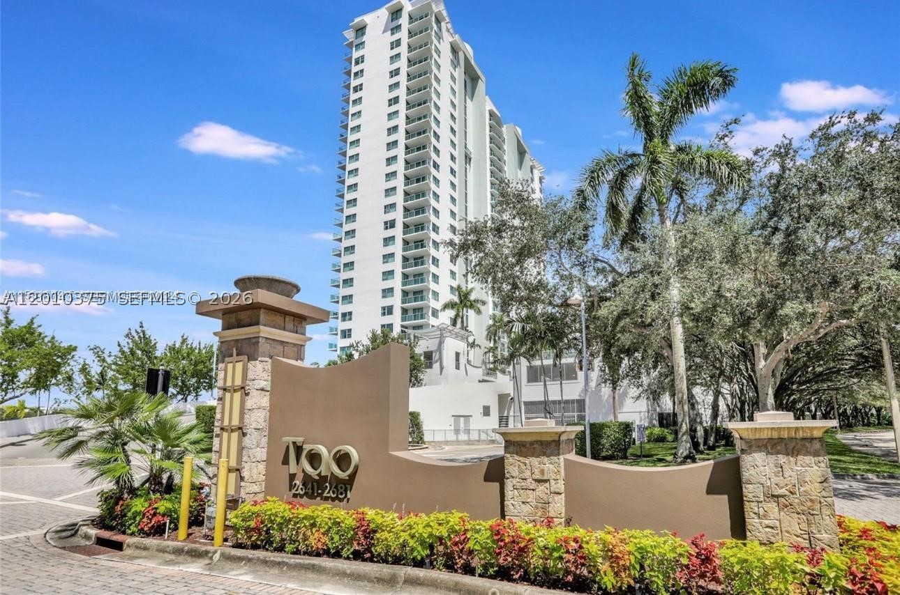 SPECTACULAR 1 BEDROOM + DEN + 2 FULL BATHROOMS + 2 COVERED ASSIGNED PARKING SPACES AT TAO SAWGRASS VIEWING POOL, LAKE AND EVERGLADES. THIS UNIT FEATURES AN EUROPEAN KITCHEN W/ ITALIAN CABINETS, SS APPLIANCES, GRANITE COUNTERTOP. NEWER FLOORING. WASHER-DRYER IN THE UNIT. HIGH IMPACT GLASSES, SPACIOUS BALCONY. DEN CAN BE USED AS SECOND BEDROOM OR FORMAL DINING ROOM OR OFFICE. TAO OFFERS A LOT OF AMENITIES AS: LAGOON STYLE POOL IN TROPICAL SETTING, CABANAS, BBQ & PICNIC TABLES, CHILDREN PLAYGROUND, TENNIS COURTS, GYM, SAUNA, CONFERENCE & PARTY ROOMS AND MUCH MORE!!! Tenant occupied. Lease expire Sep.25.2026.