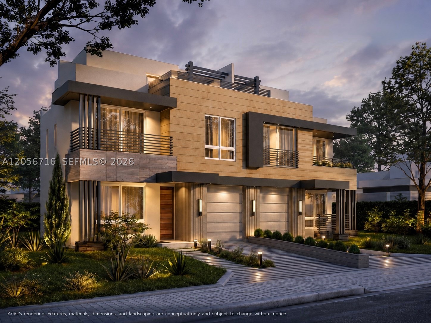 Under Construction. nestled in The Roads, this contemporary urban villa offers the perfect balance of location, luxury and space. A 1,300 SQFT private rooftop terrace on the third floor and a private garden accessed through floor-to-ceiling sliding glass doors create a seamless indoor-outdoor living experience. The 2,840 SQFT interior under A/C features an open beam-supported design with no interior columns, high ceilings, luxury finishes, premium appliances, 4 bedrooms, 3 bathrooms, laundry room, an attached 1-car garage, a driveway, and ample street parking. Walking distance to Brickell, Metrorail, The Underline, Publix, Walgreens, restaurants, banks, and entertainment. Fee simple ownership. Est. completion 2027