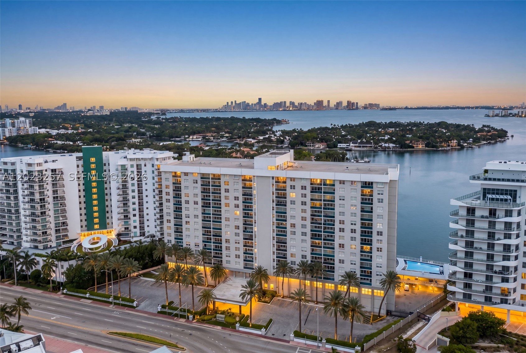 BEST DEAL IN THE BUILDING! OK to lease first year! Freshly painted, professionally cleaned, and well-kept 2-bedroom, 2-bath residence at Aquasol in Miami Beach. This spacious unit features a private glass balcony, ceramic tile flooring, updated lighting, bathroom shower upgrades, wood kitchen cabinetry, newer appliances, eat-in kitchen, stacked washer/dryer, and a large walk-in closet in the primary bedroom. Enjoy full-service waterfront living with 24-hour valet, security, covered parking, pool deck with Intracoastal views, fitness center, sauna, and shower room. HOA includes valuable conveniences such as basic cable, valet parking, central A/C, and more, subject to association verification. Convenient North Beach location near the beach, restaurants, markets, schools, Bal Harbour, Aventura, and major roadways.