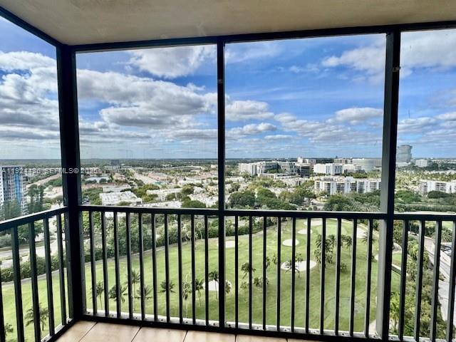 Experience stunning views from this generously sized one-bedroom condo. The spacious layout offers the flexibility to convert the unit into a second bedroom or den, making it easy to personalize the space to your needs. Enjoy resort-style amenities including a pool, sauna, fitness center and a recently updated lobby and elevators. The HOA covers water, cable and internet providing a hassle-free lifestyle in one of the area's most desirable locations. The building has passed its 40-year certification. A current assessment of $105.10 per month is in place through 2030. Location is in the heart of Aventura, the unit is close to shops, the mall and the airport, offering unmatched convenience.