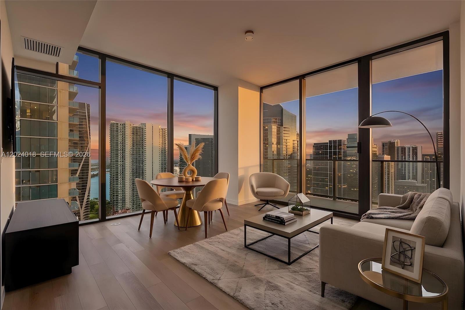 Live at the intersection of luxury and entertainment in this fully furnished, turnkey 2 Suites / 2 Bathroom residence on the 45th floor at E11EVEN Miami. Featuring modern finishes, floor-to-ceiling windows, and breathtaking skyline and water views, this high-floor unit offers an incredible backdrop from sunrise to sunset.

A rare lockout floor plan allows the residence to function as either a spacious 1-bedroom plus studio or a full 2-suite layout, creating exceptional flexibility for personal use and rental income potential. Unlike many units in the building, this residence is NOT part of the hotel program or E&O management, giving owners full control over usage and leasing.

Approved for short-term rentals, this property is ideal as a primary residence, vacation home, or income-producing investment. Residents enjoy resort-style amenities including a multi-level pool deck with cabanas, fitness center, spa, co-working lounges, 24-hour concierge, valet, and exclusive access to E11EVEN Miami’s world-class dining, nightlife, and entertainment.