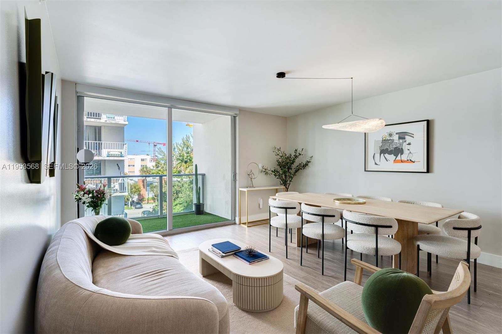 Beautiful 2 bedroom/2 bathroom in the heart of Bay Harbor Islands. Walking distance to Kane Concourse, numerous restaurants, places of worship, A+ Ruth K. Broad K-8 School, Bay Harbor Island's Community Center, Surfside, Bal Harbour Shops, various children's parks as well as a dog park located directly across the street. Unit comes with 2 DESIGNATED PARKING SPACES located directly next to stairwell & elevator. Unit comes with ADDITIONAL STORAGE located outside of the unit. Catch the sunrise & sunset on the building's roof with panoramic city views. Rooftop has an OVERSIZED HEATED POOL with separate BBQ area that can be reserved for private events. Hurricane impact windows throughout, washer & dryer in unit, & large balcony. Owners installed additional wall mounted storage & hidden dryer adjacent to washing machine. Unit can be rented min. 30 days. Great for an investment property, end user, or vacation property.