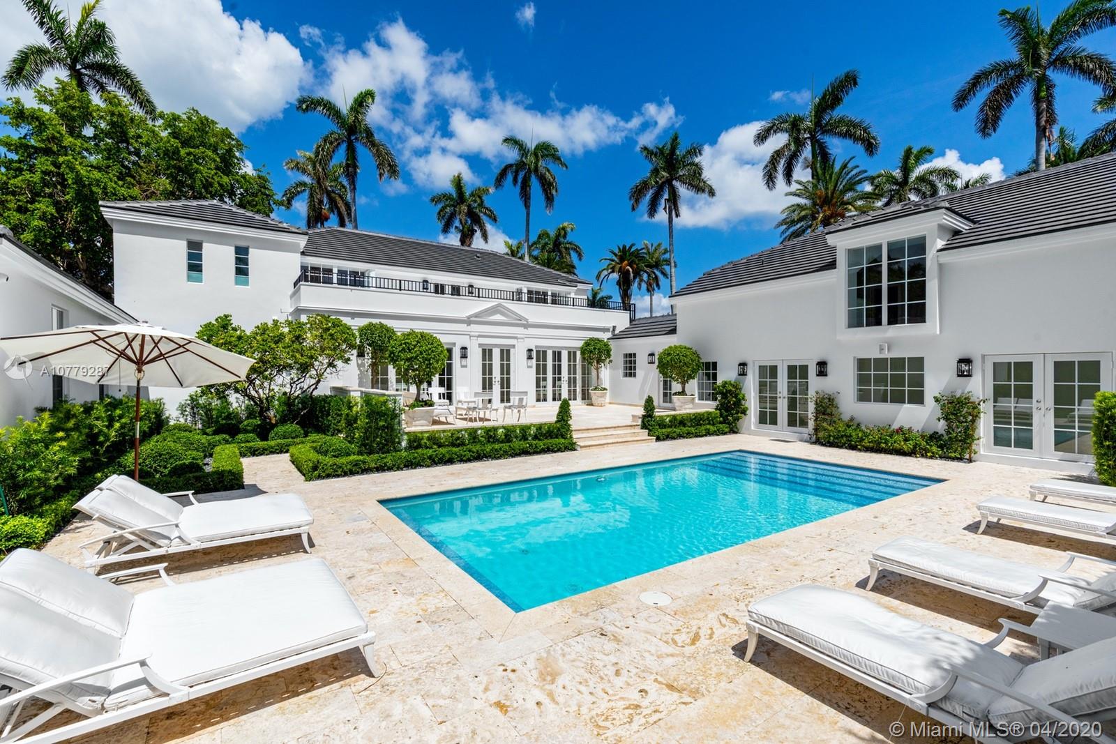 La Gorce Island, Known for its Security and Manicured Landscaping. Completely Renovated in 2018 . This Gorgeous
home is on a Large Corner Lot. It has 6 bedrooms en suite , 6.5 Baths, Separate Guest Wing , Limestone and Wood
Floors throughout, New Sub-Zero Appliances, WATERWORKS fixtures , Beautiful New Pool. Four Car Garage and Two
driveways. Property is also available for rent.
